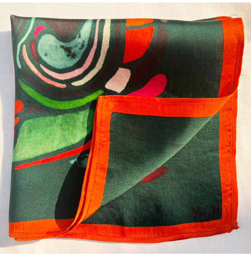 The Orange Kaleidoscope Pocket Squares - Yell With Us