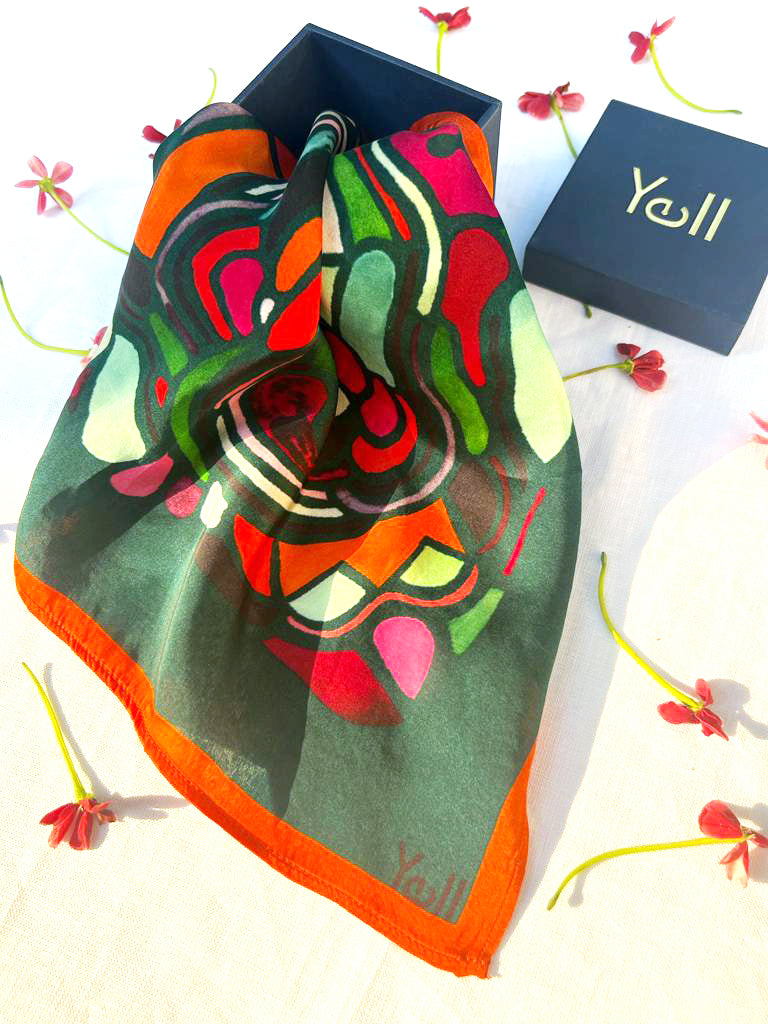 The Orange Kaleidoscope Pocket Squares - Yell With Us