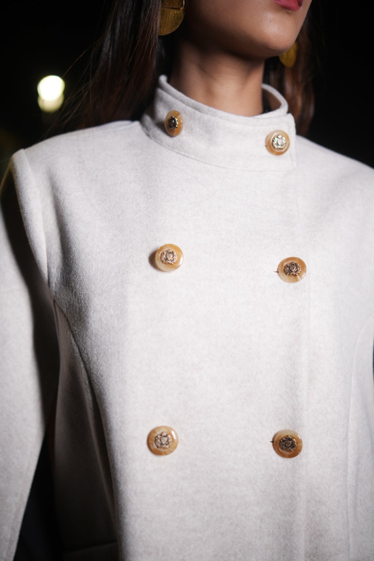 The Cozy Cascade Cape - Winter White