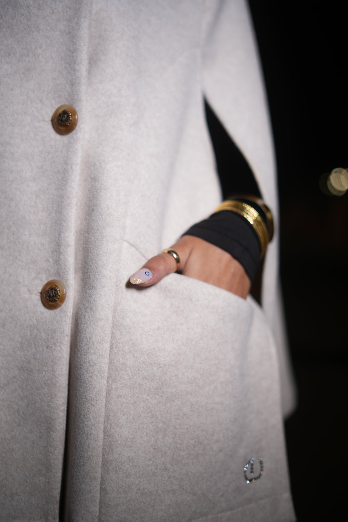 The Cozy Cascade Cape - Winter White