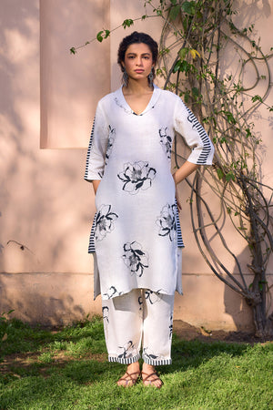The Katya Kurti Set- Zebra Print