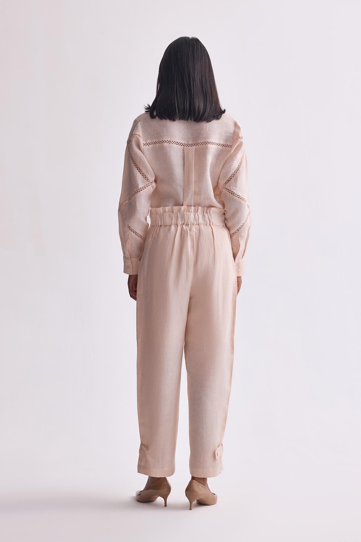The Rishitha Trouser - Peach
