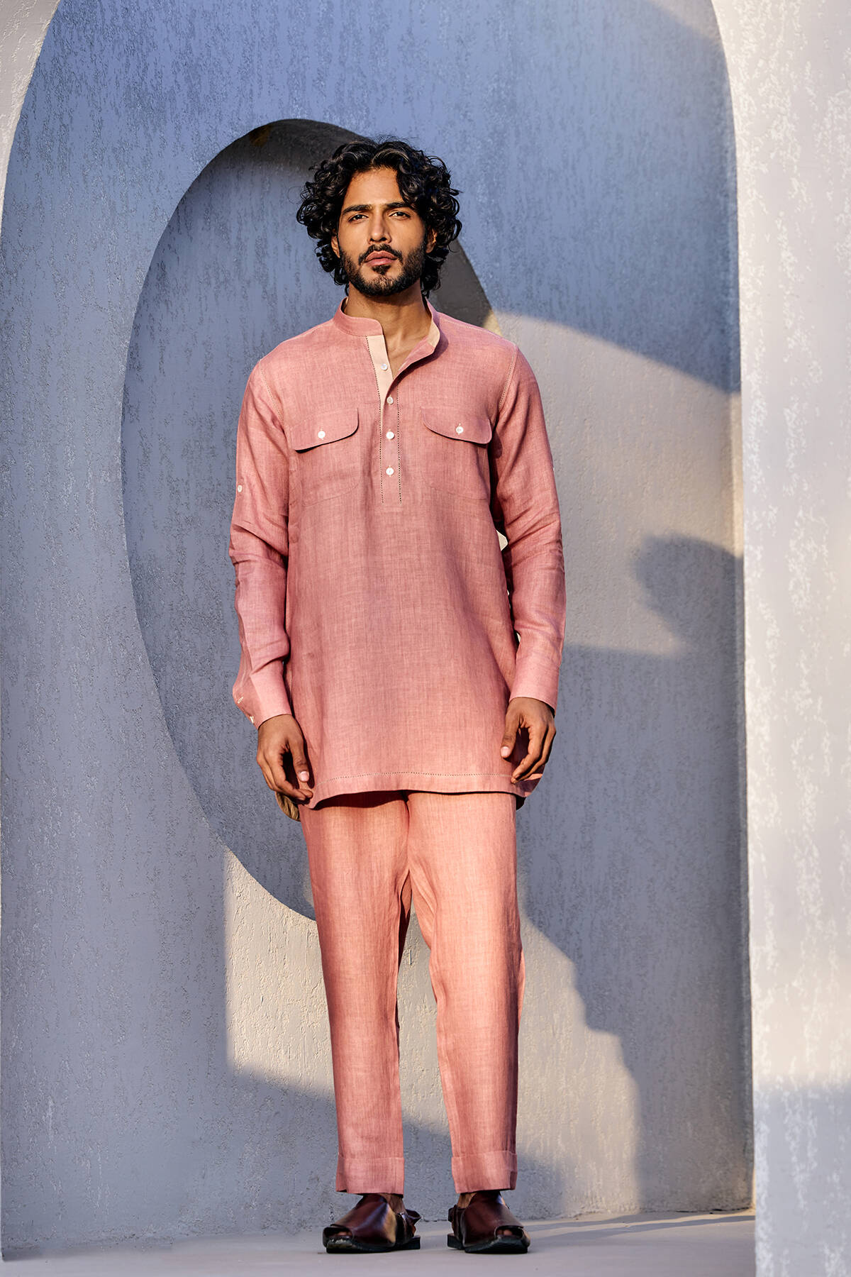 The Fursat Kurta - Heritage Pink