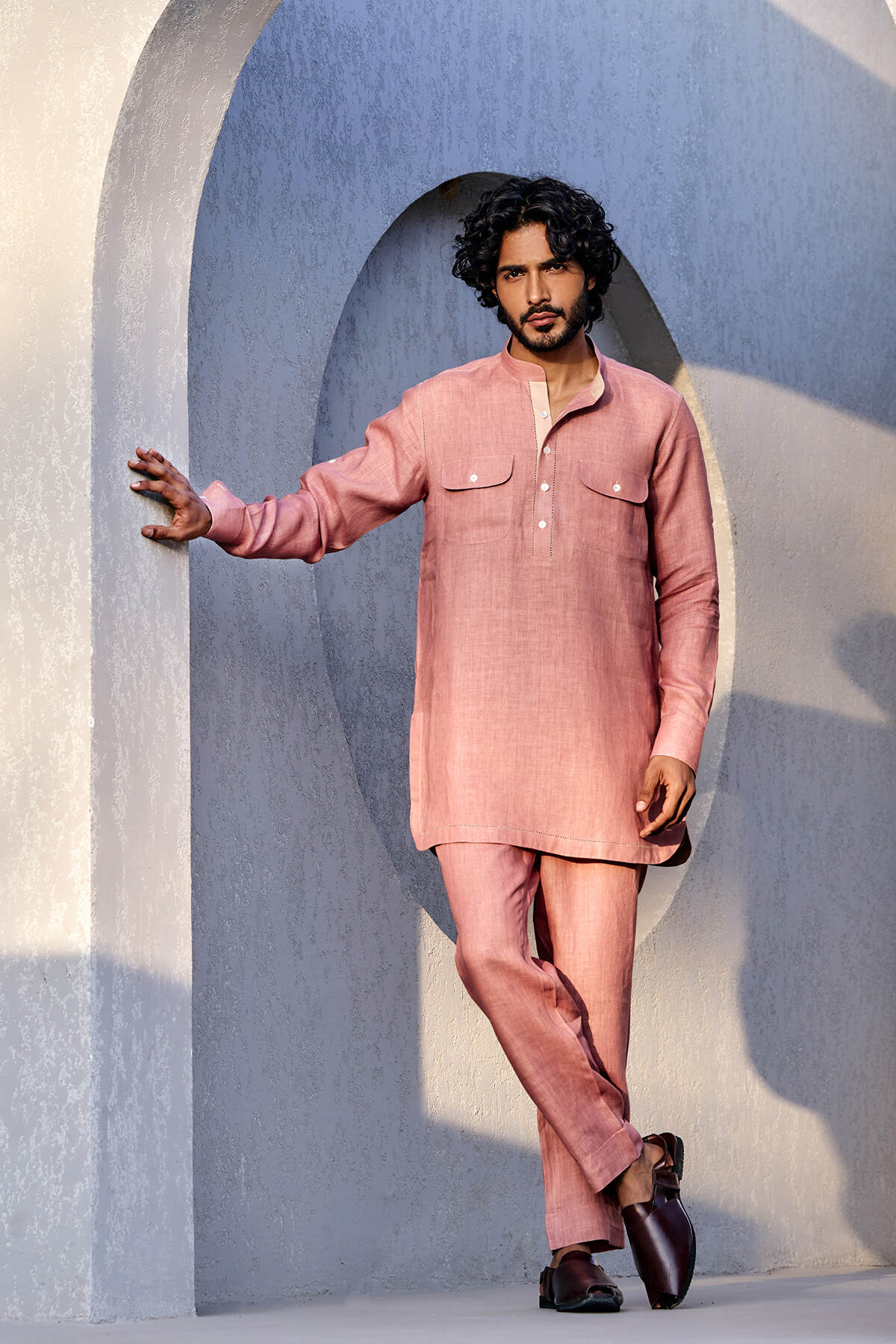 The Fursat Kurta - Heritage Pink