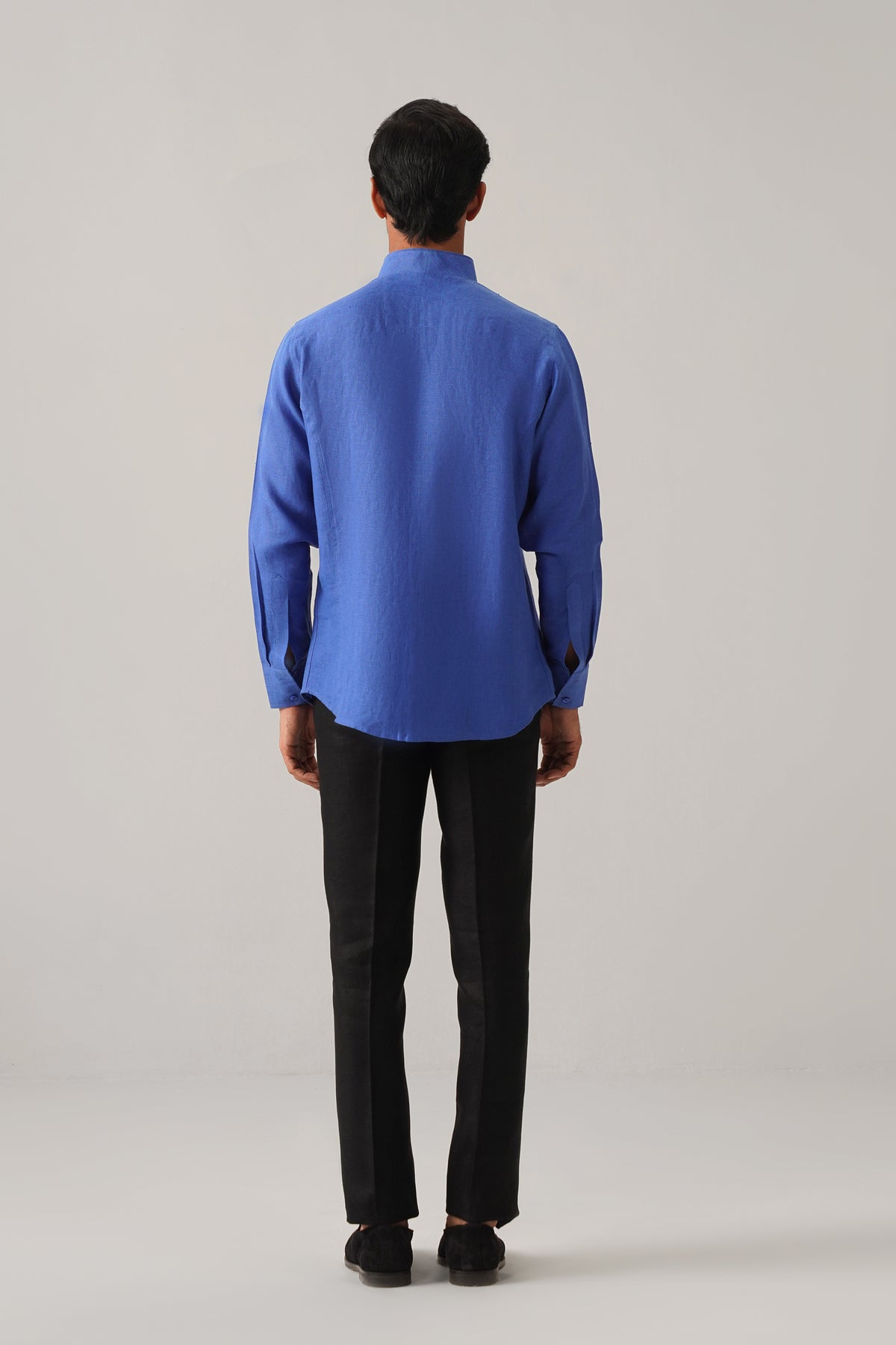 The Ruhaan Royal Blue Linen Shirt