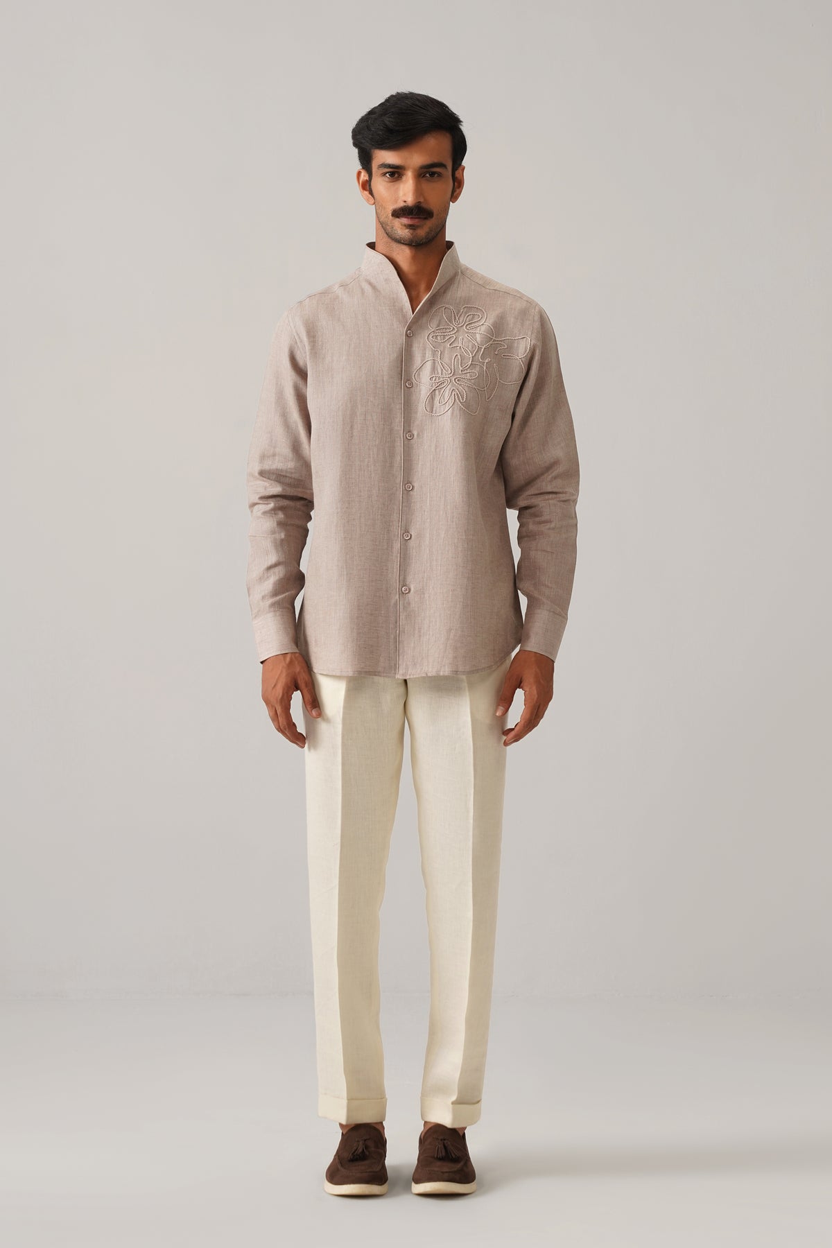 The Ruhaan Grey Linen Shirt