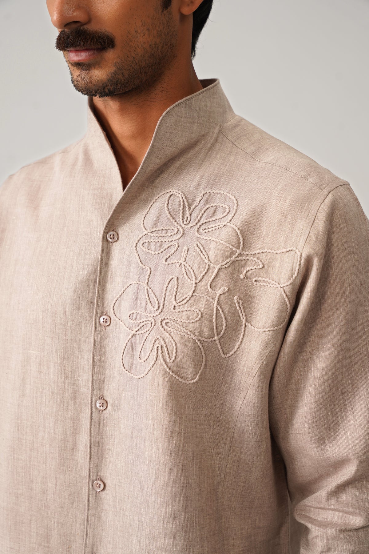 The Ruhaan Grey Linen Shirt