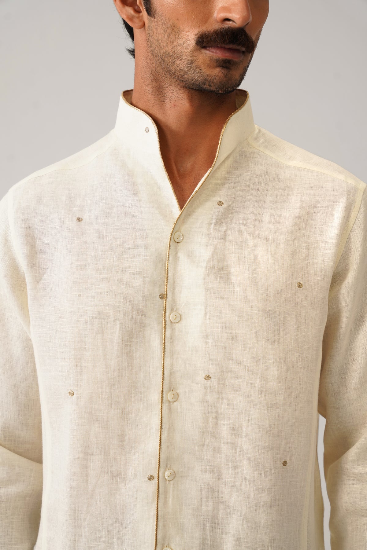 The Rivaaz Cream Linen Shirt