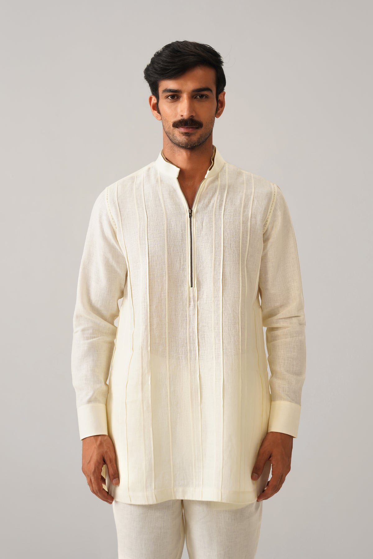 The Rehmat Cream Linen Kurta