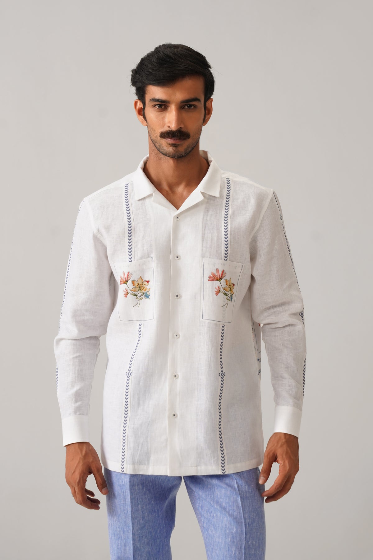 The Phulwari Bouquet Print Linen Shirt