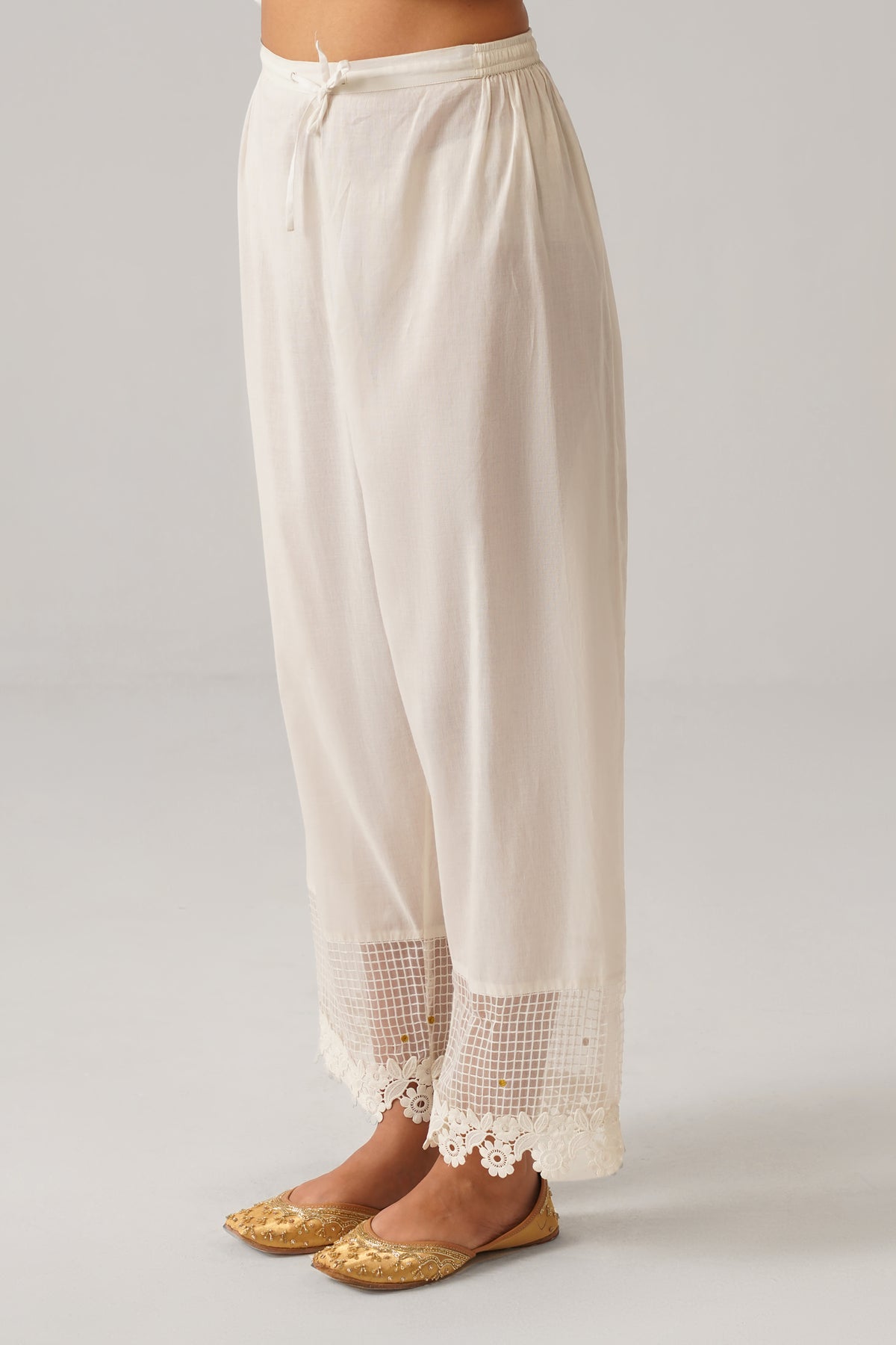 The Inayat Off White Gauze Linen Kurti