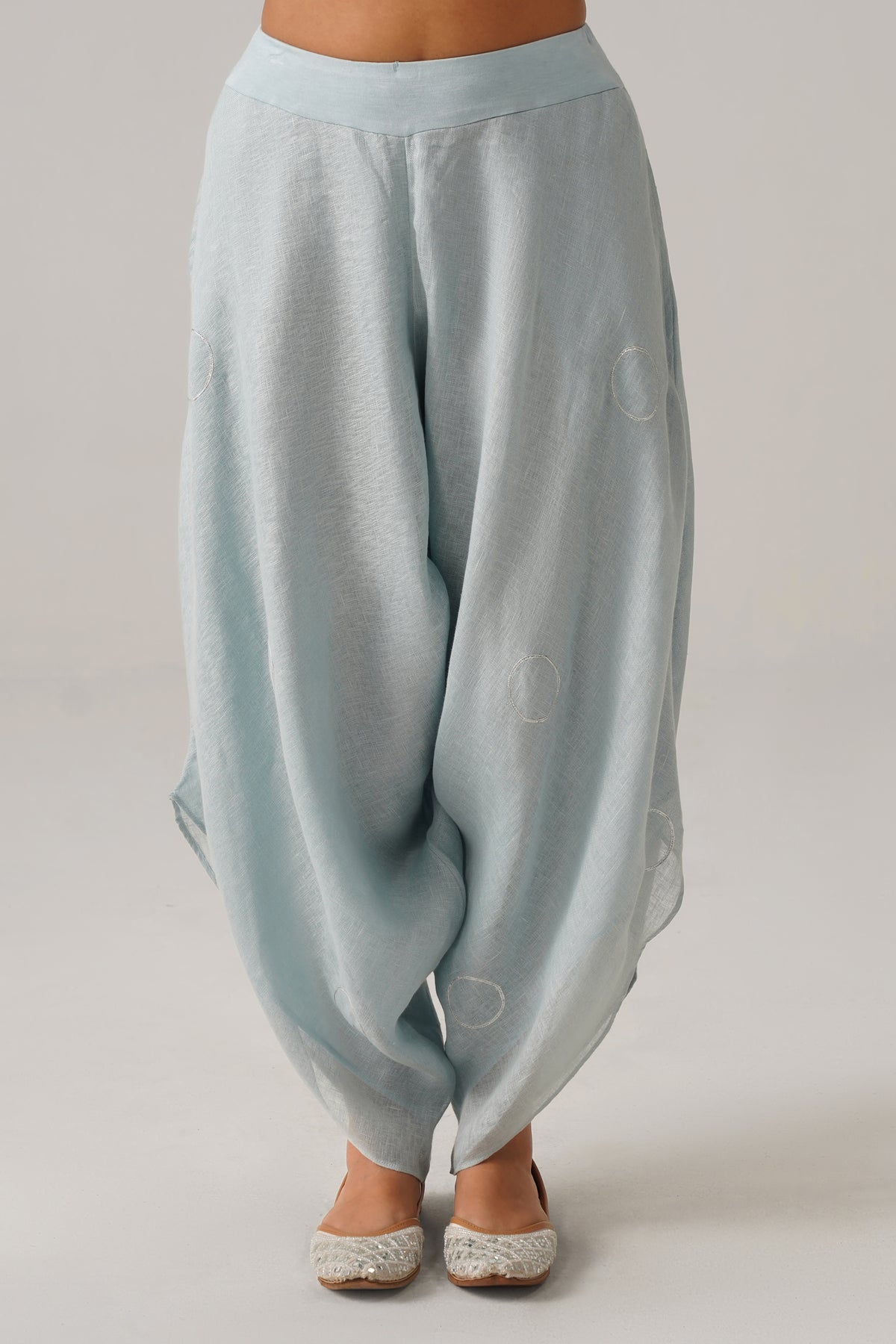 The Firdaus Light Blue Gauze Linen Cape