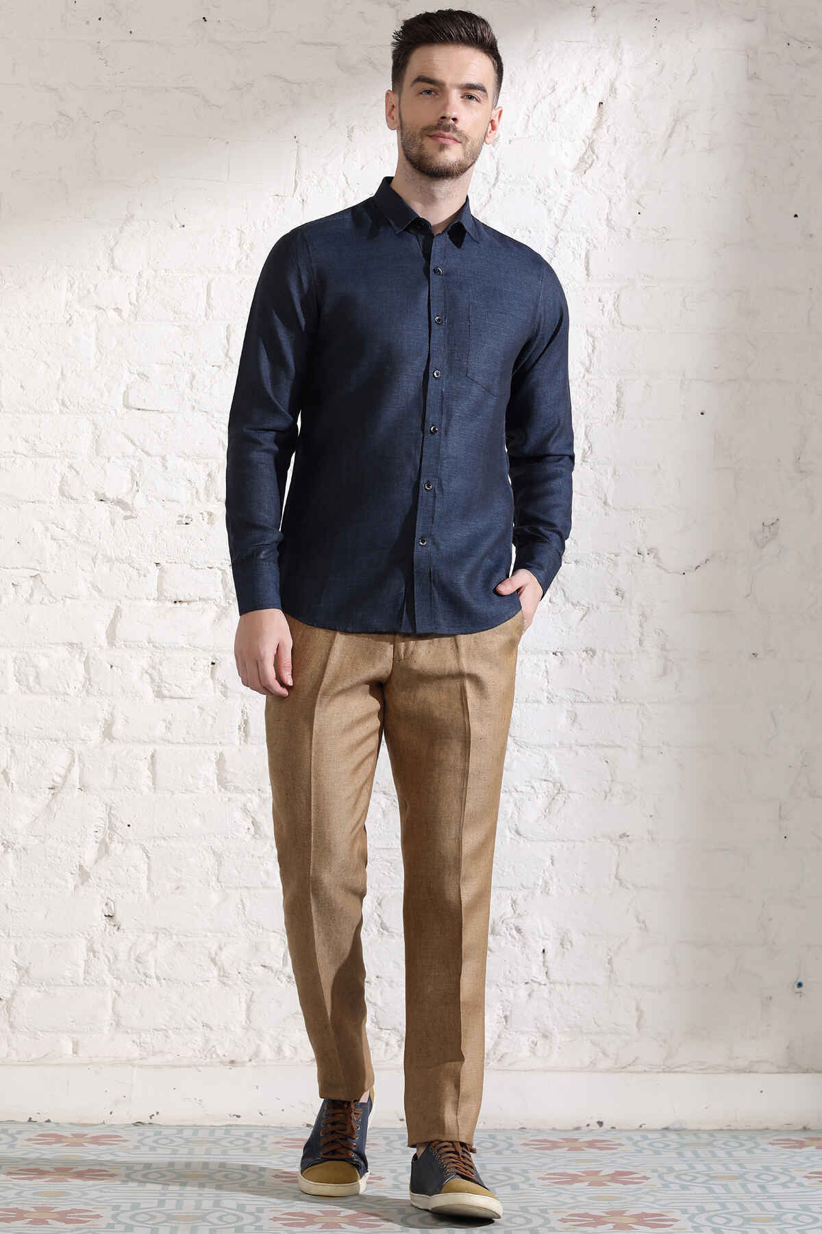 Extended Collar Linen Shirt - Yell With Us