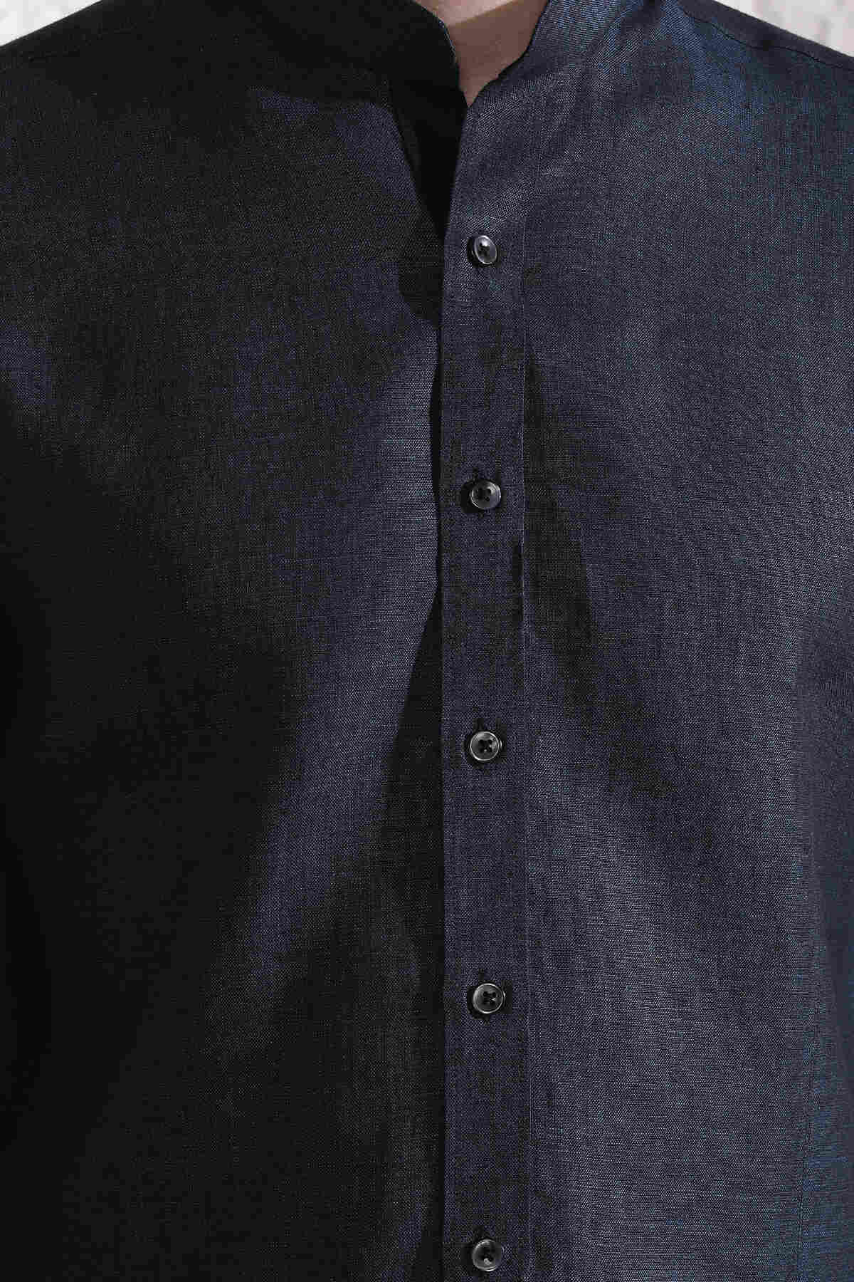 Extended Collar Linen Shirt - Yell With Us