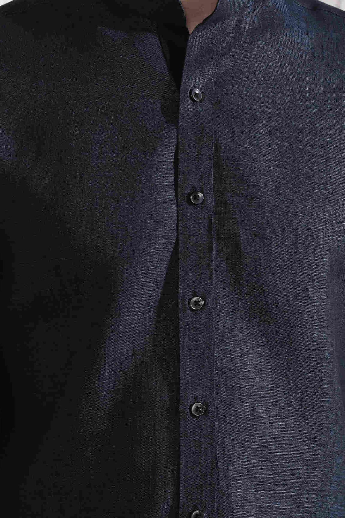 Extended Collar Linen Shirt - Yell With Us