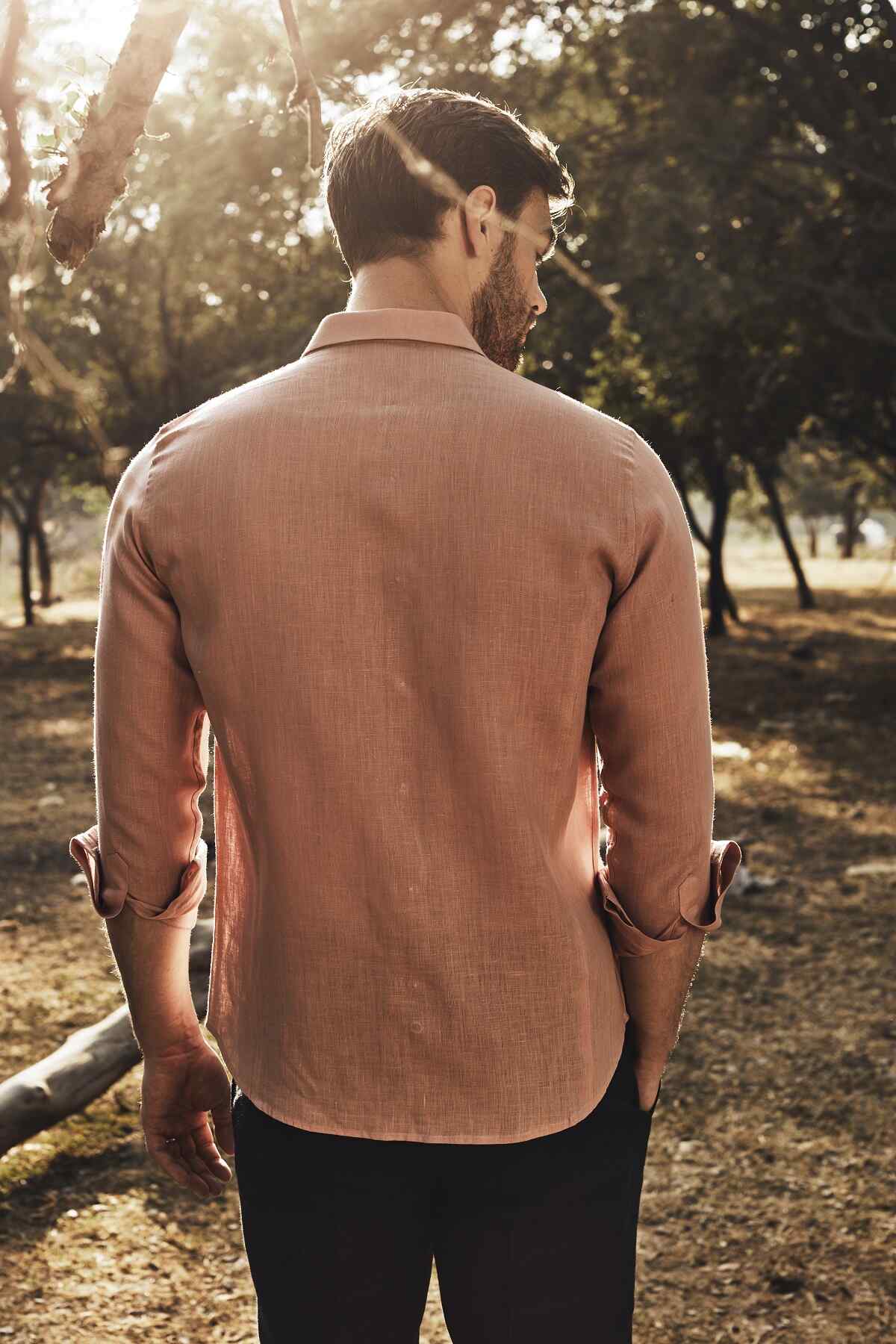 Extended Collar Linen Shirt - Yell With Us
