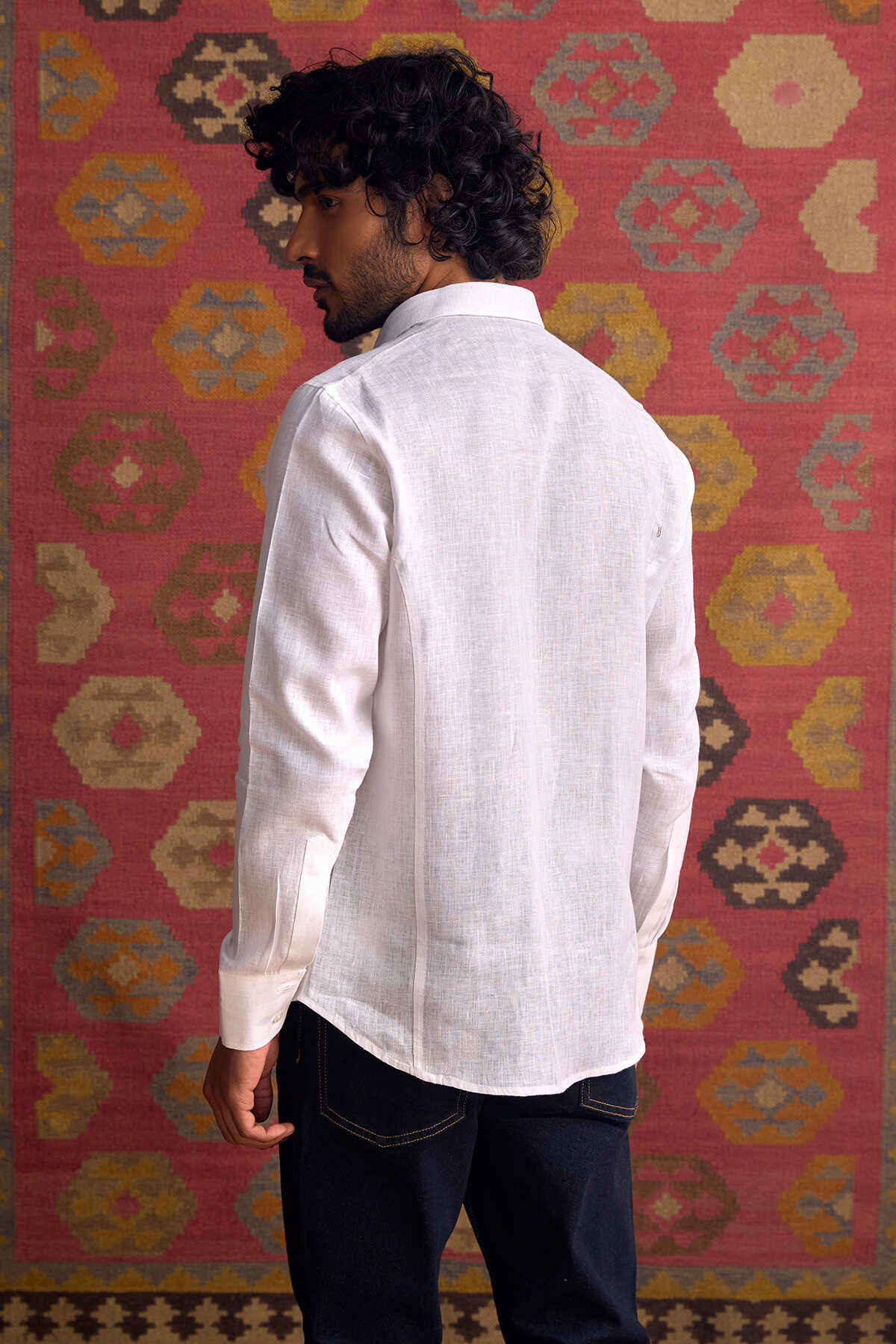 Extended Collar Linen Shirt - Yell With Us