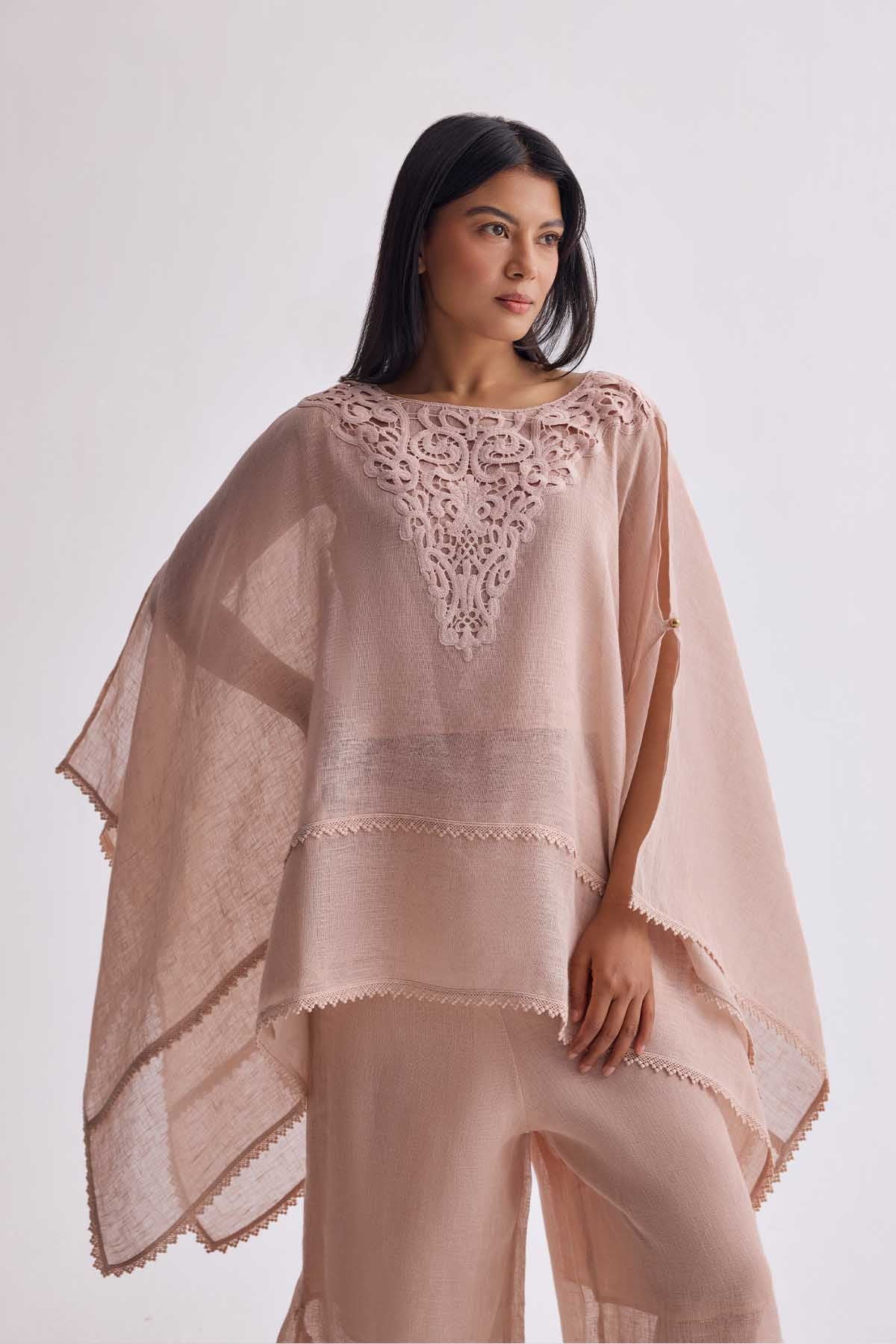 The Prishitha Cape Set - Champagne