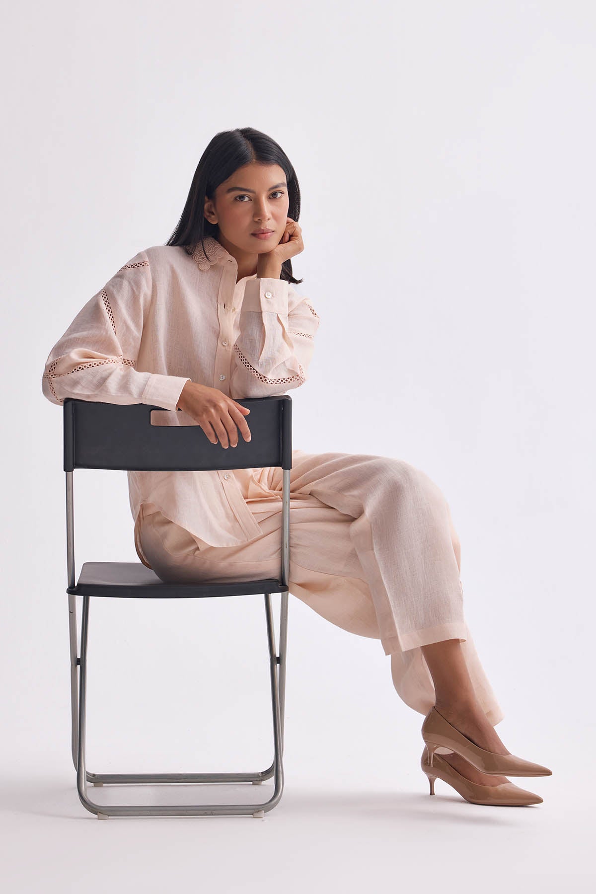 The Rishitha Shirt - Peach