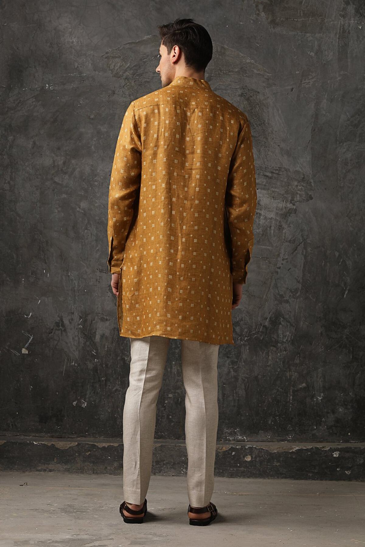 Printed Linen Kurta - Yell With Us