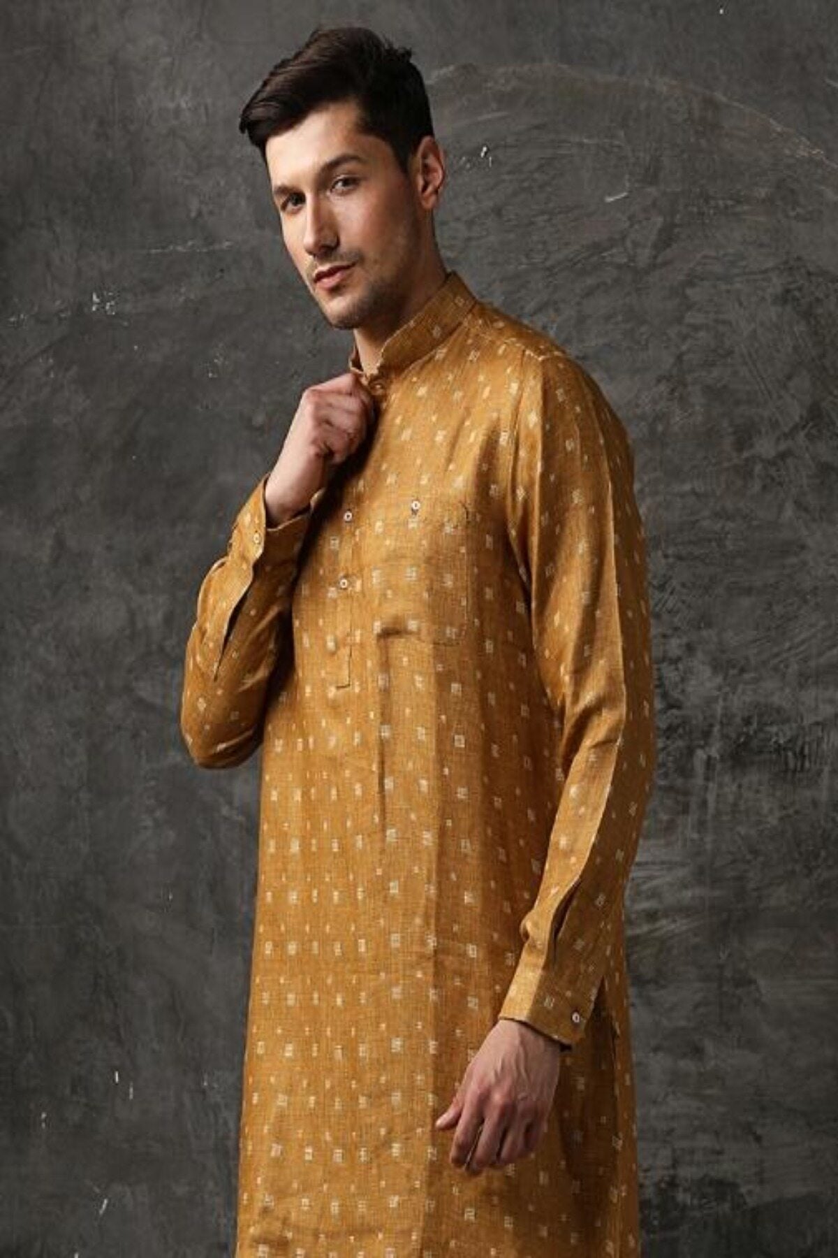 Printed Linen Kurta - Yell With Us