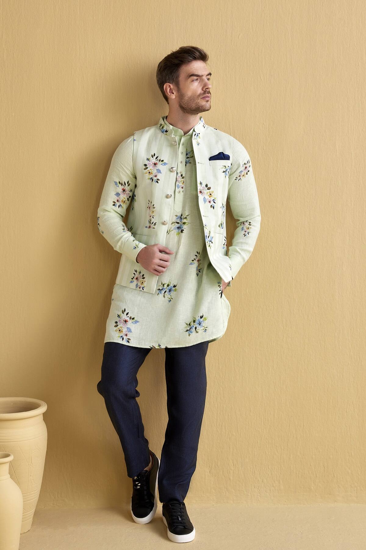 The Felix Coat - Mint Bloom