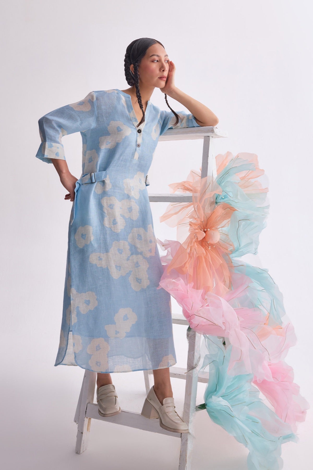 The Kanta Dress - Blue Poppy
