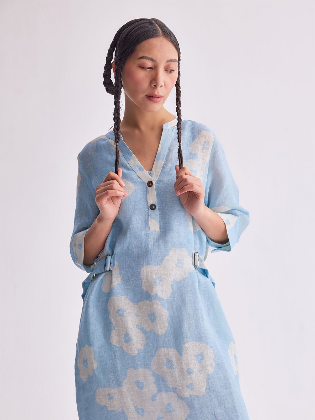 The Kanta Dress - Blue Poppy