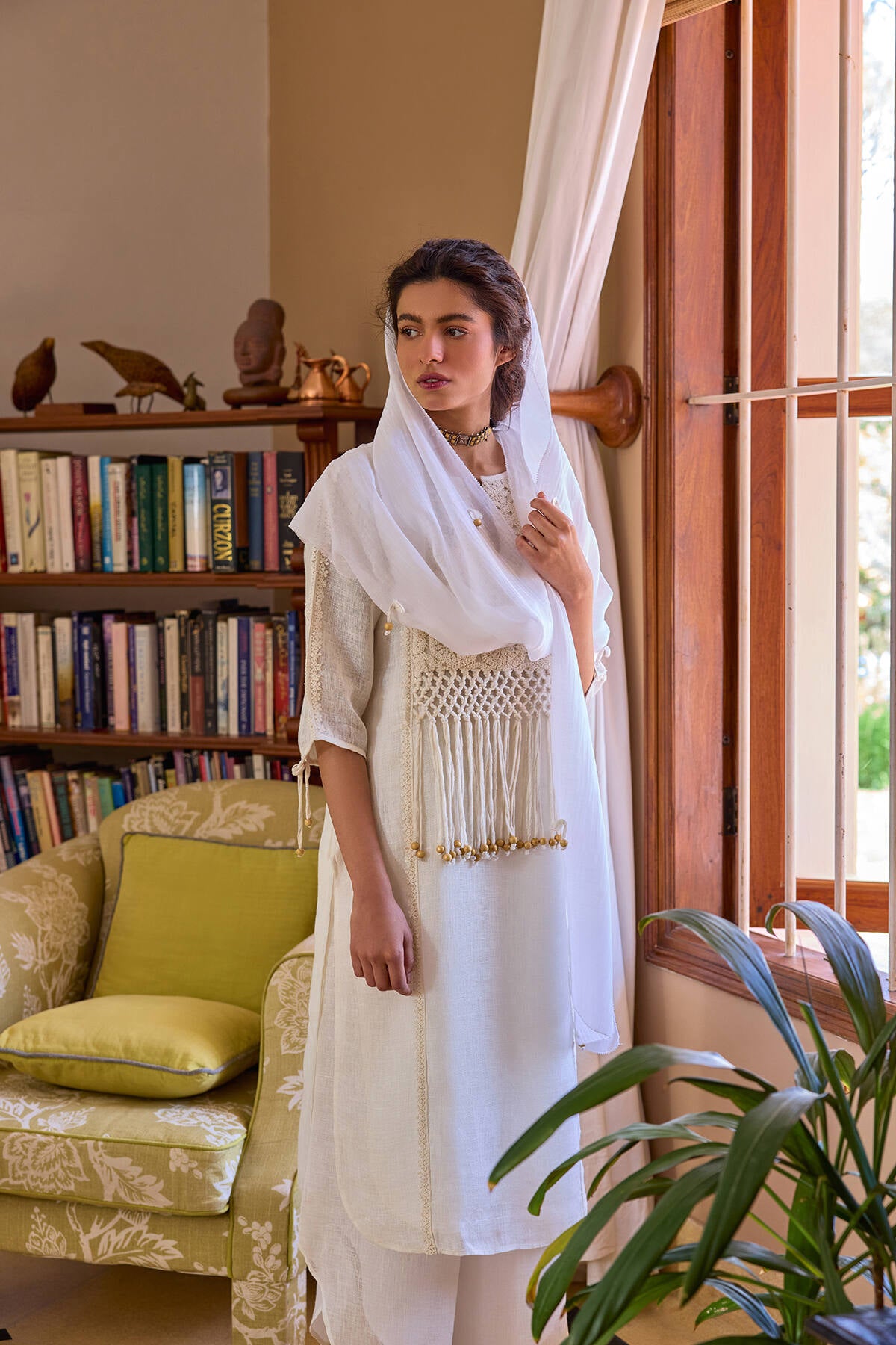 The Shiri Dupatta - Off White