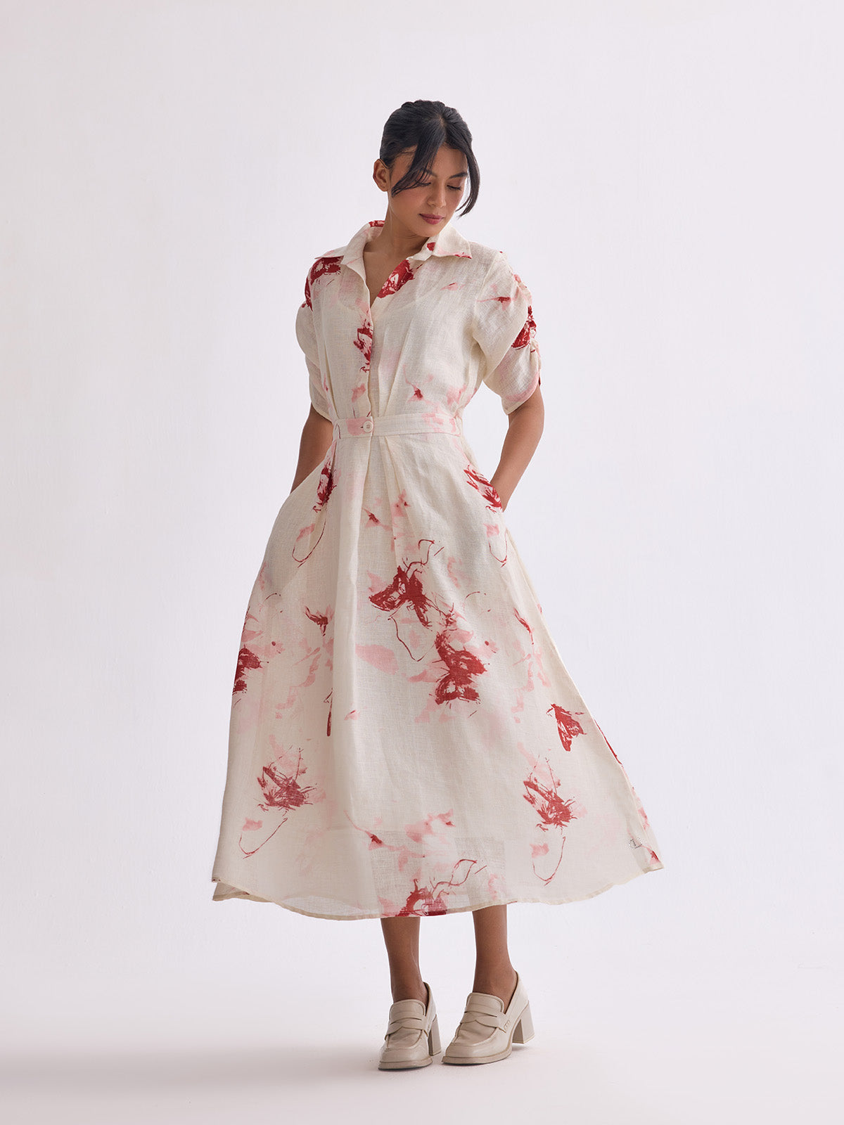 The Titli ki Sakhi Linen Dress - Butterfly