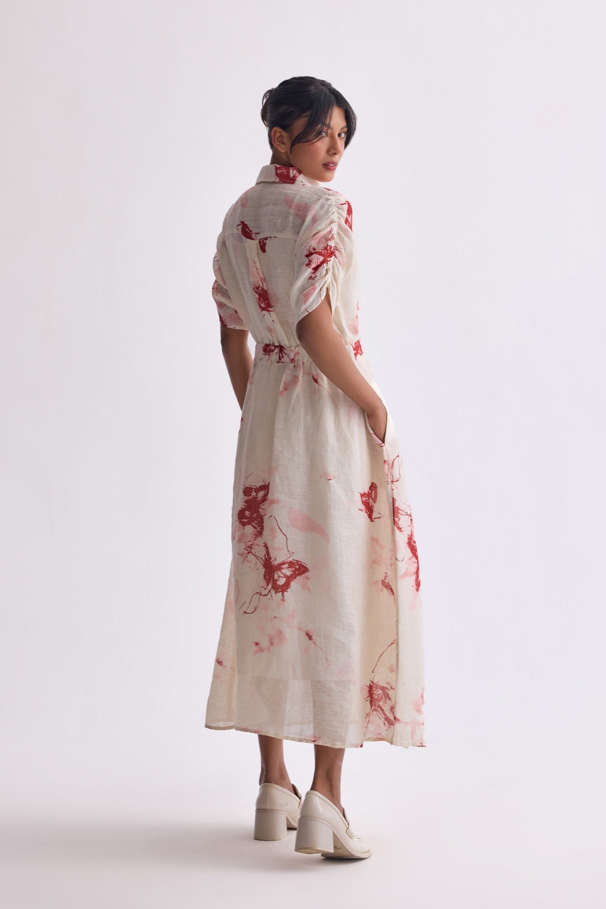 The Titli ki Sakhi Linen Dress - Butterfly