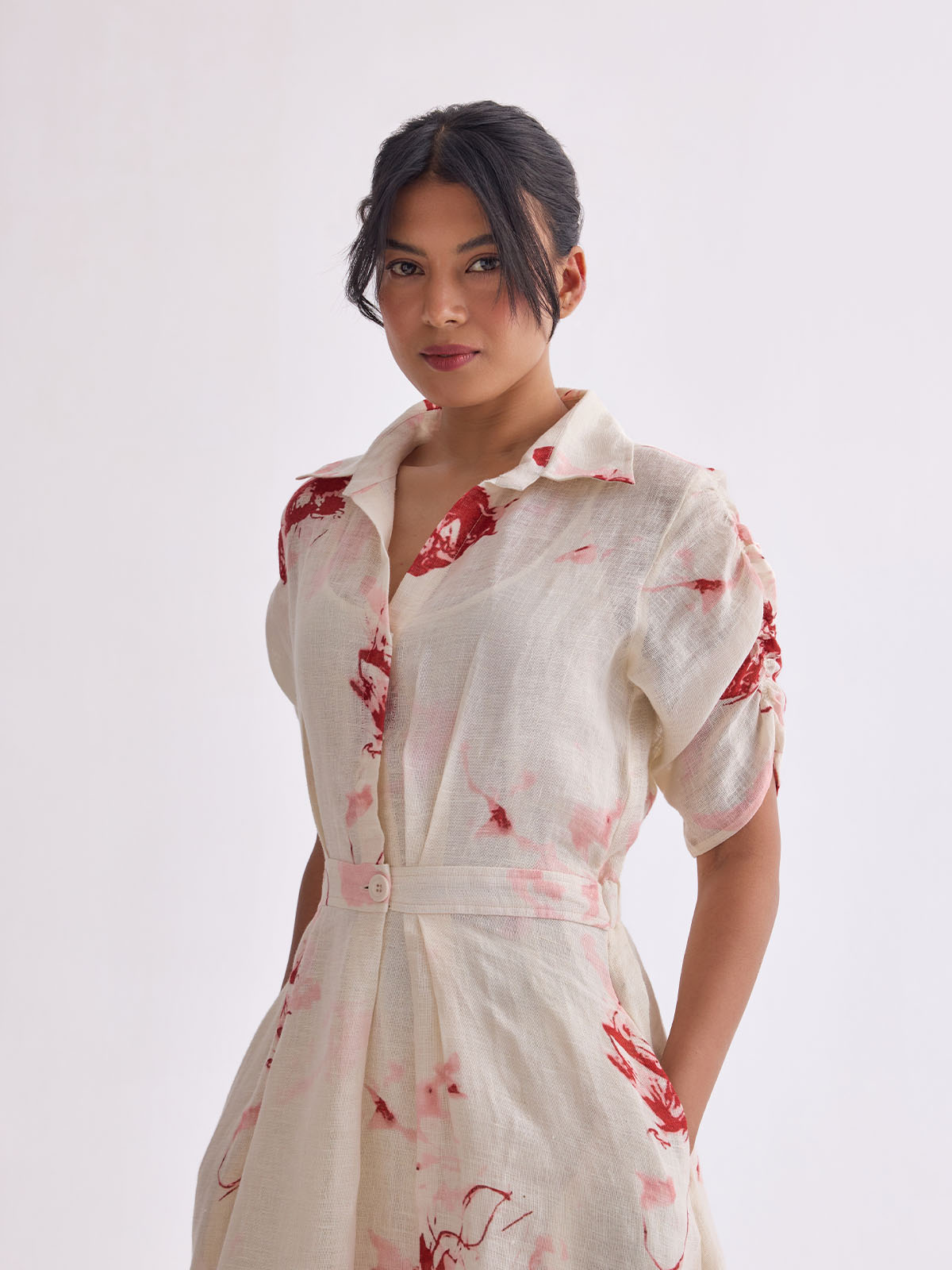 The Titli ki Sakhi Linen Dress - Butterfly