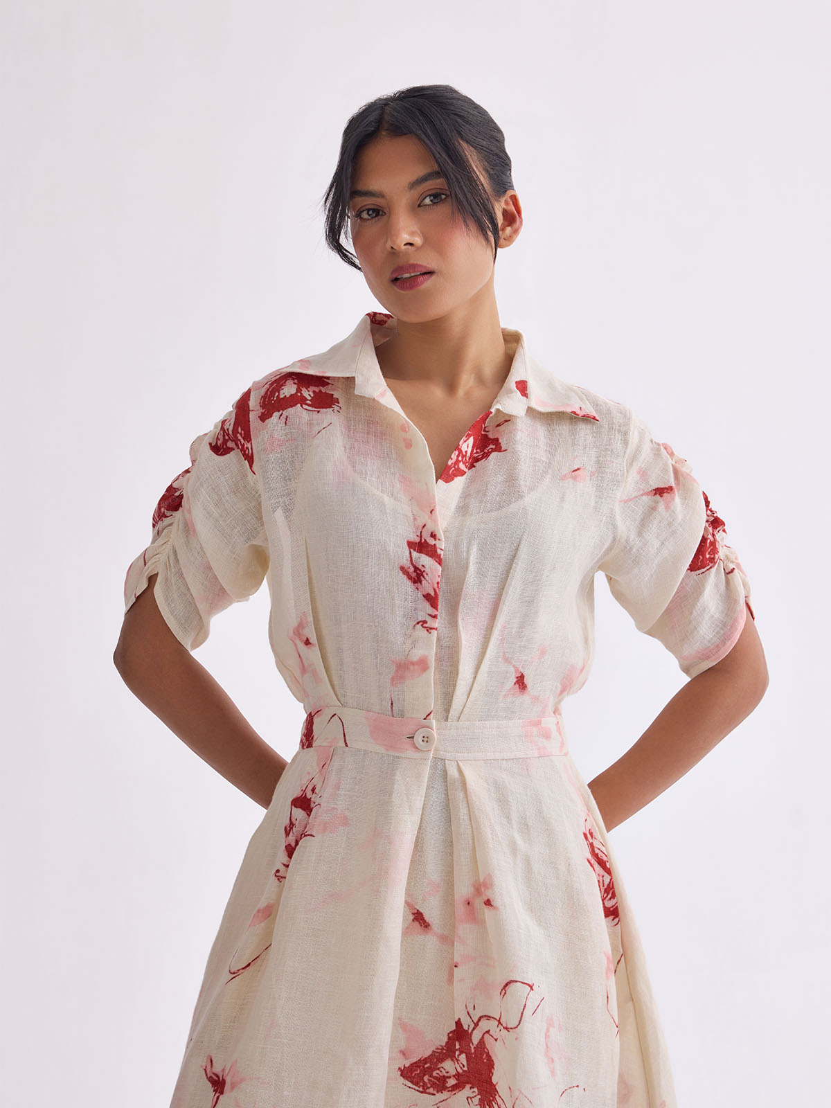 The Titli ki Sakhi Linen Dress - Butterfly