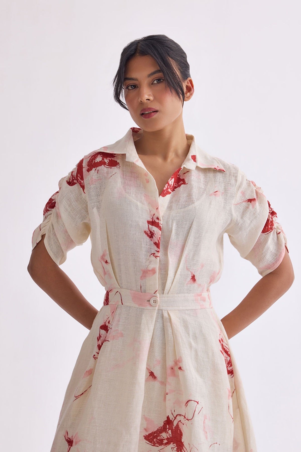 The Titli ki Sakhi Linen Dress - Butterfly