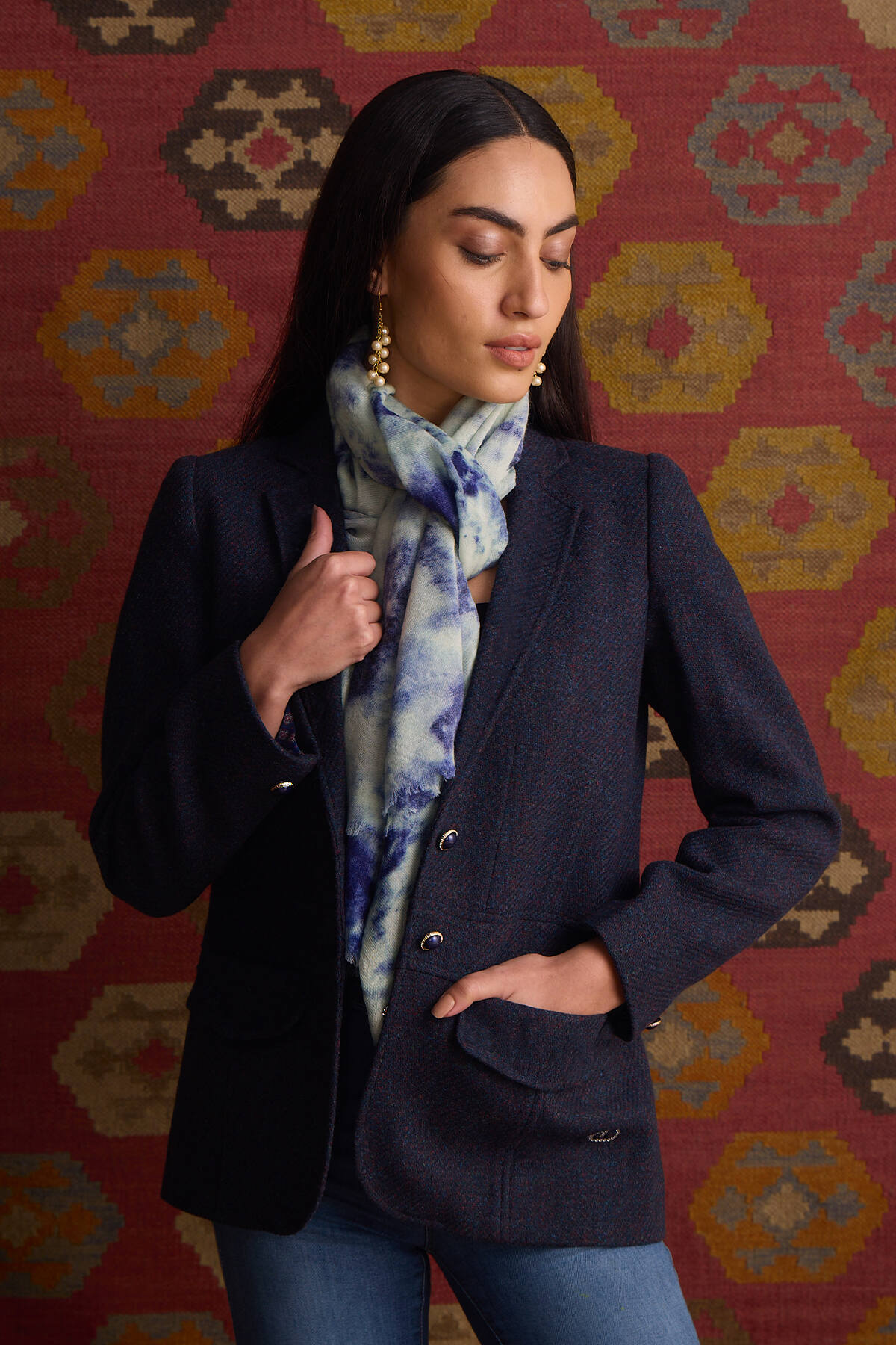 The Zarouhi Coat - Blue