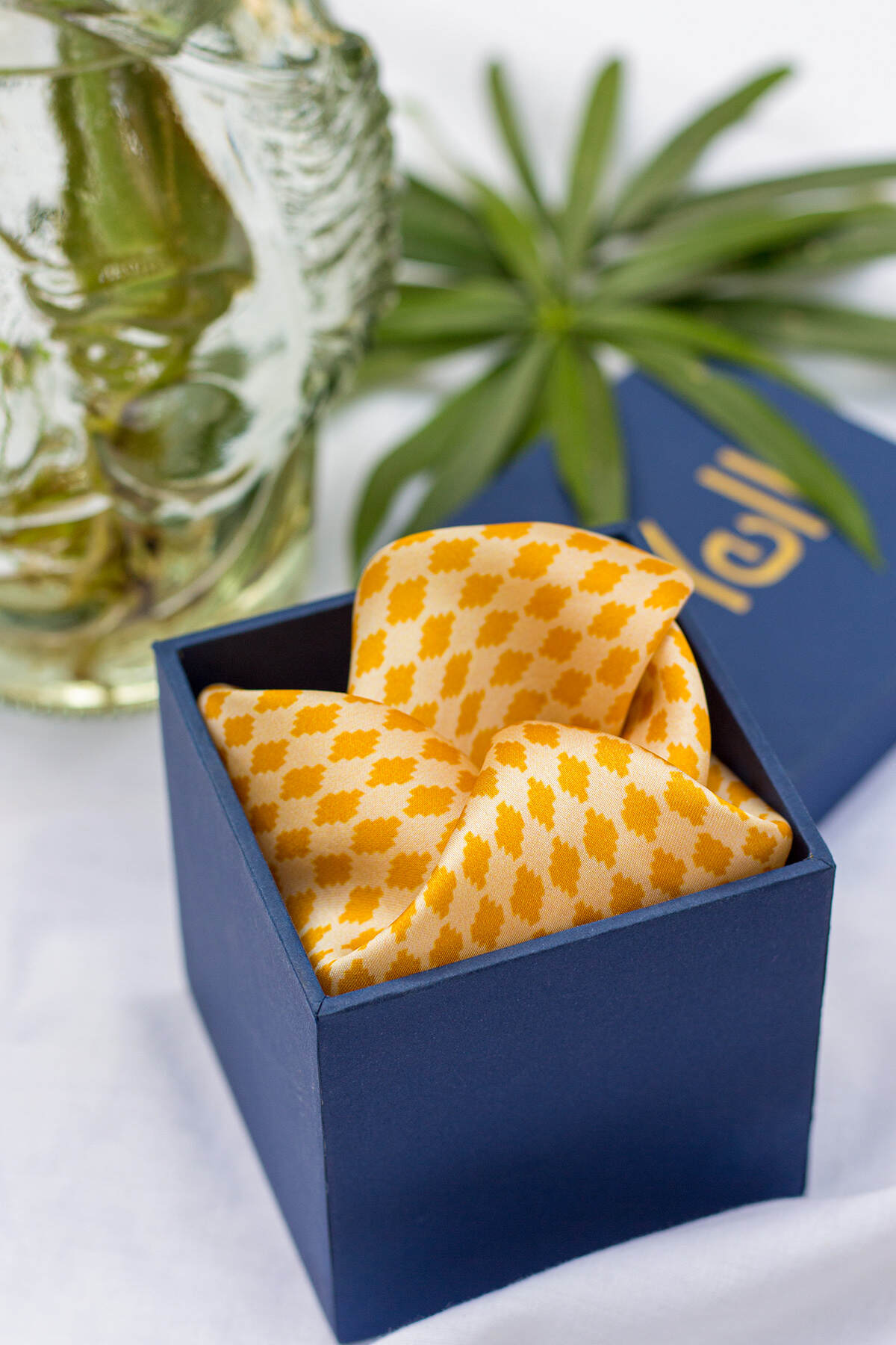 The Fahim Printed Satin Pocket Square - Yell With Us