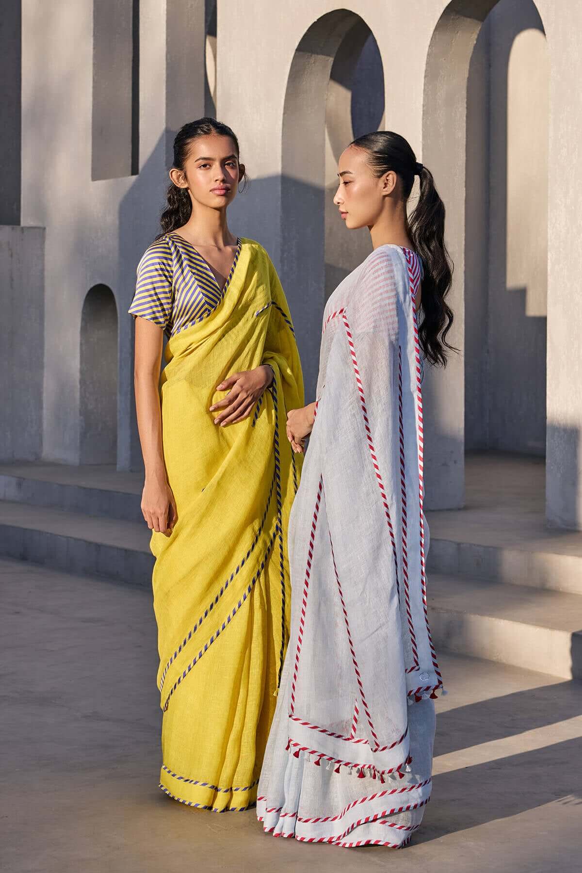 The Mehfil Saree - Iris Sunflower - Yellwithus