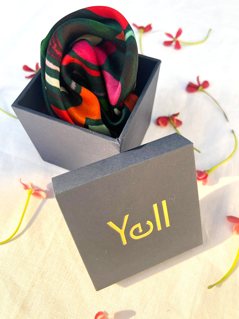 The Orange Kaleidoscope Pocket Squares - Yell With Us