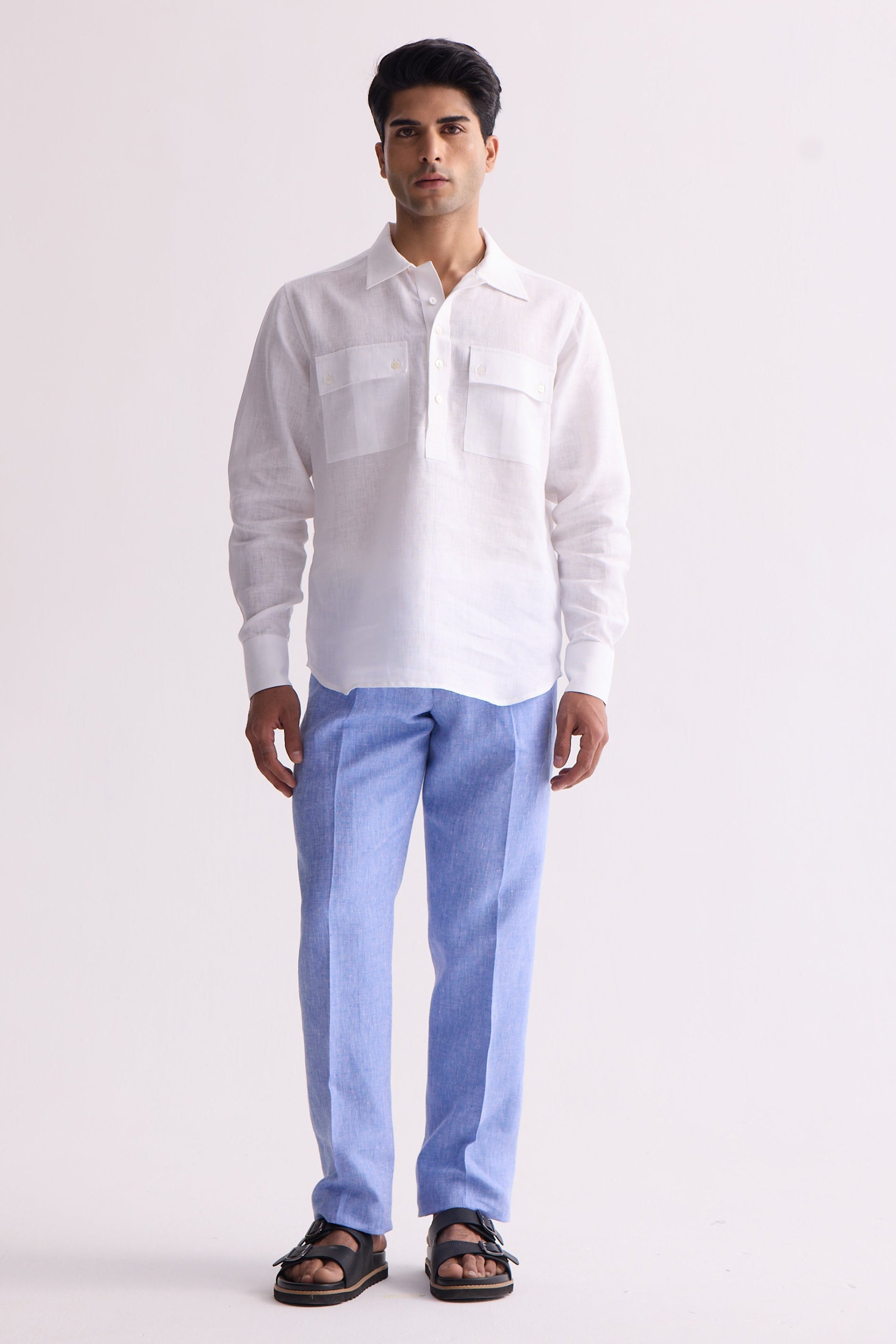 The Luciao White Linen Kurta