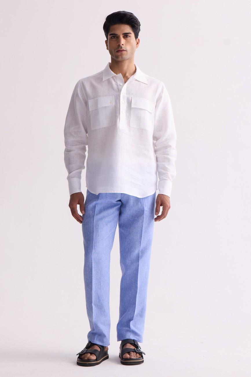 The Luciao White Linen Kurta