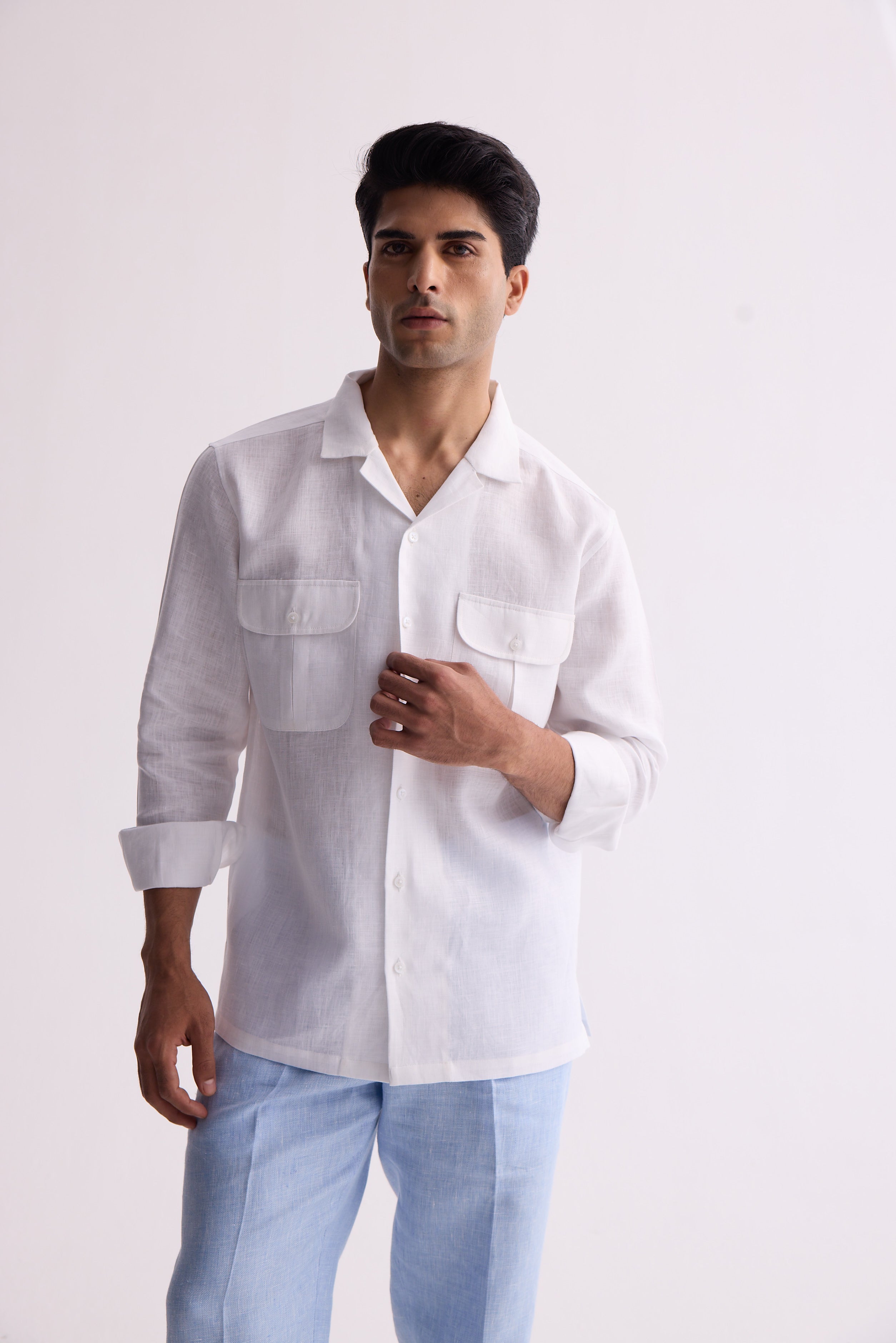 The Boreas White Linen Shirt