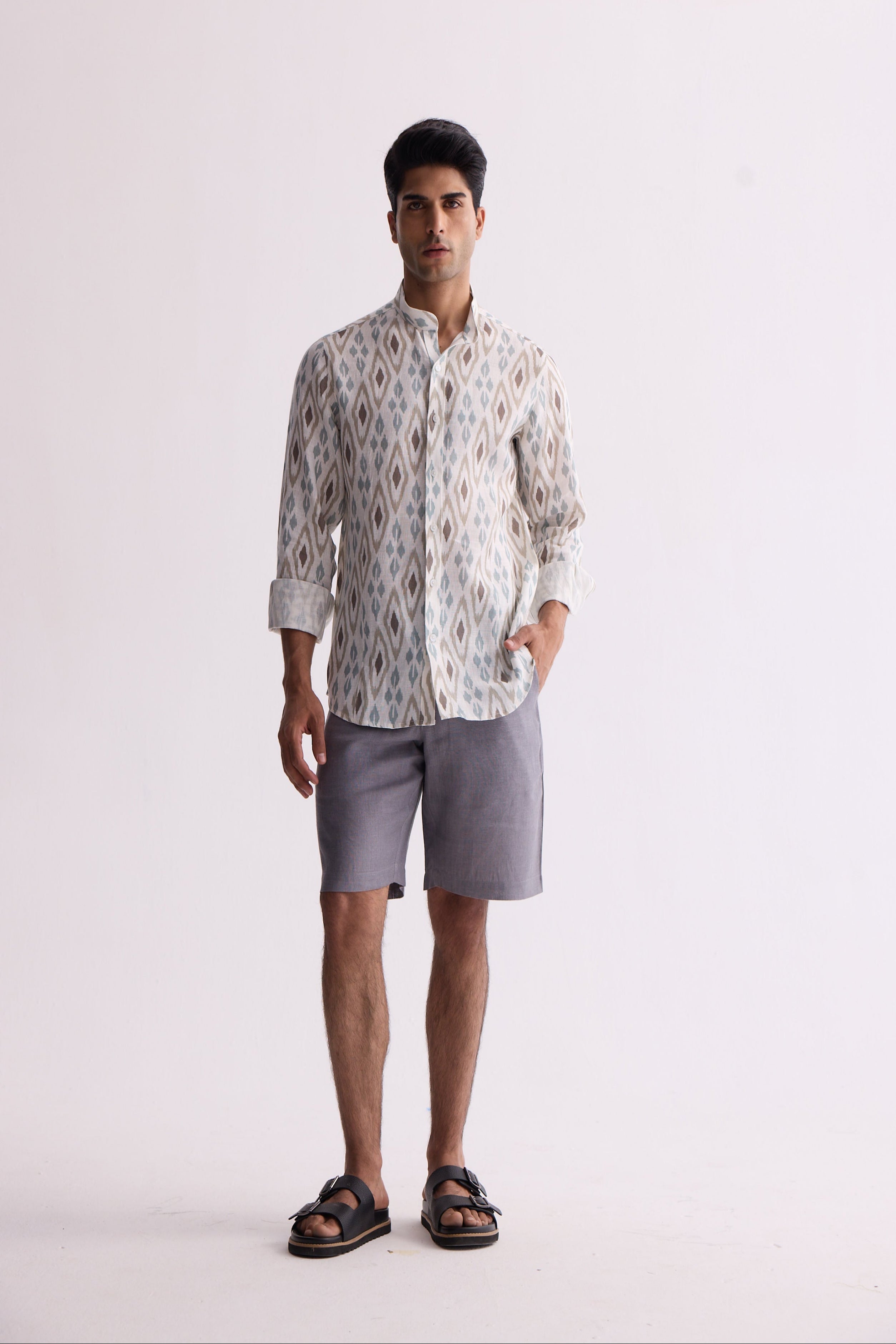 The Tantav Brown Ikat Shirt