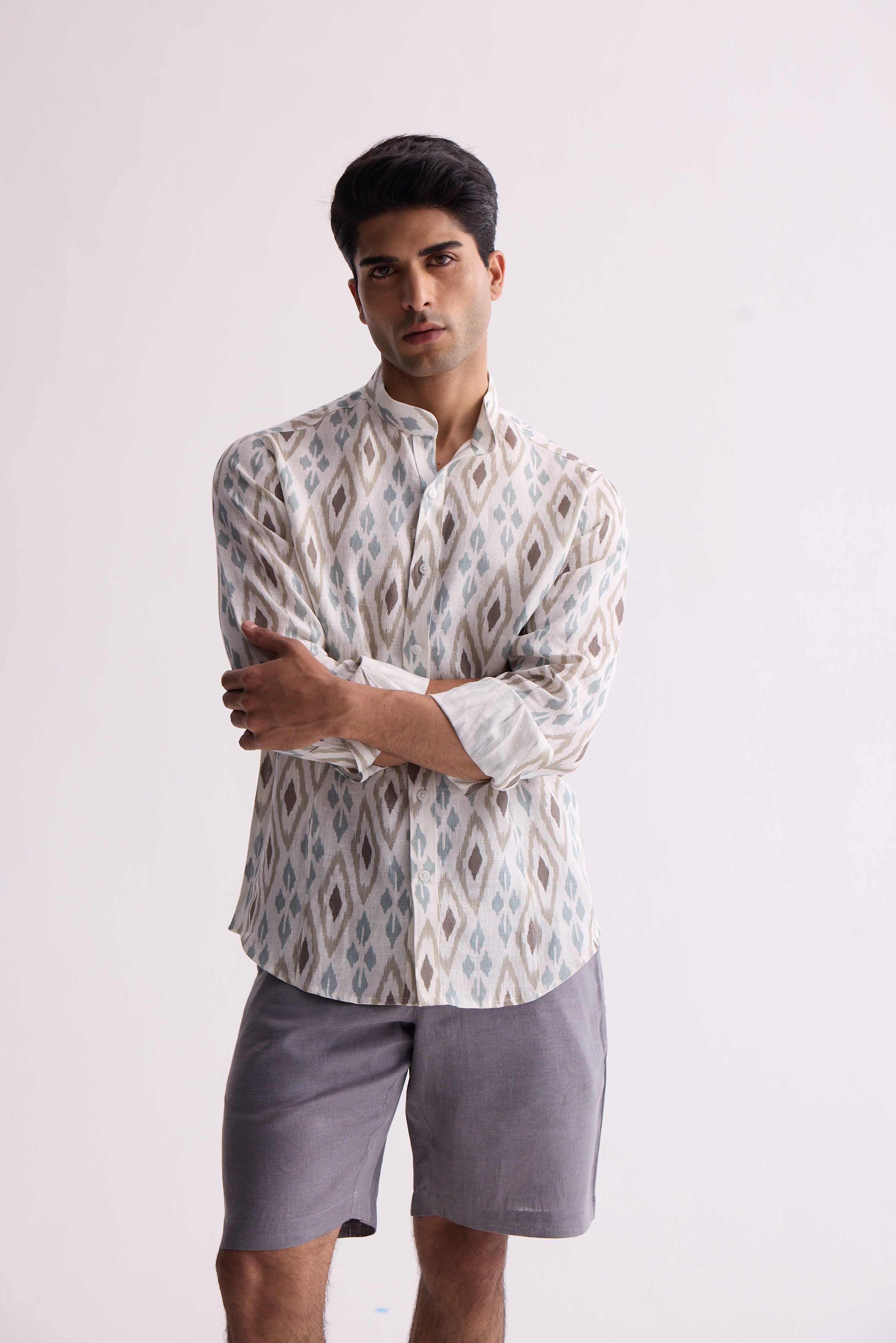 The Tantav Brown Ikat Shirt