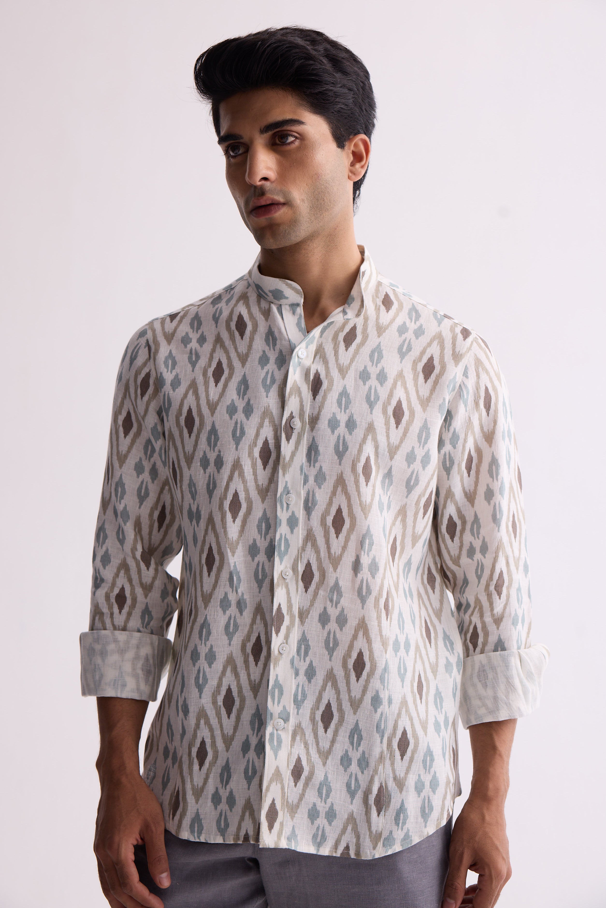 The Tantav Brown Ikat Shirt