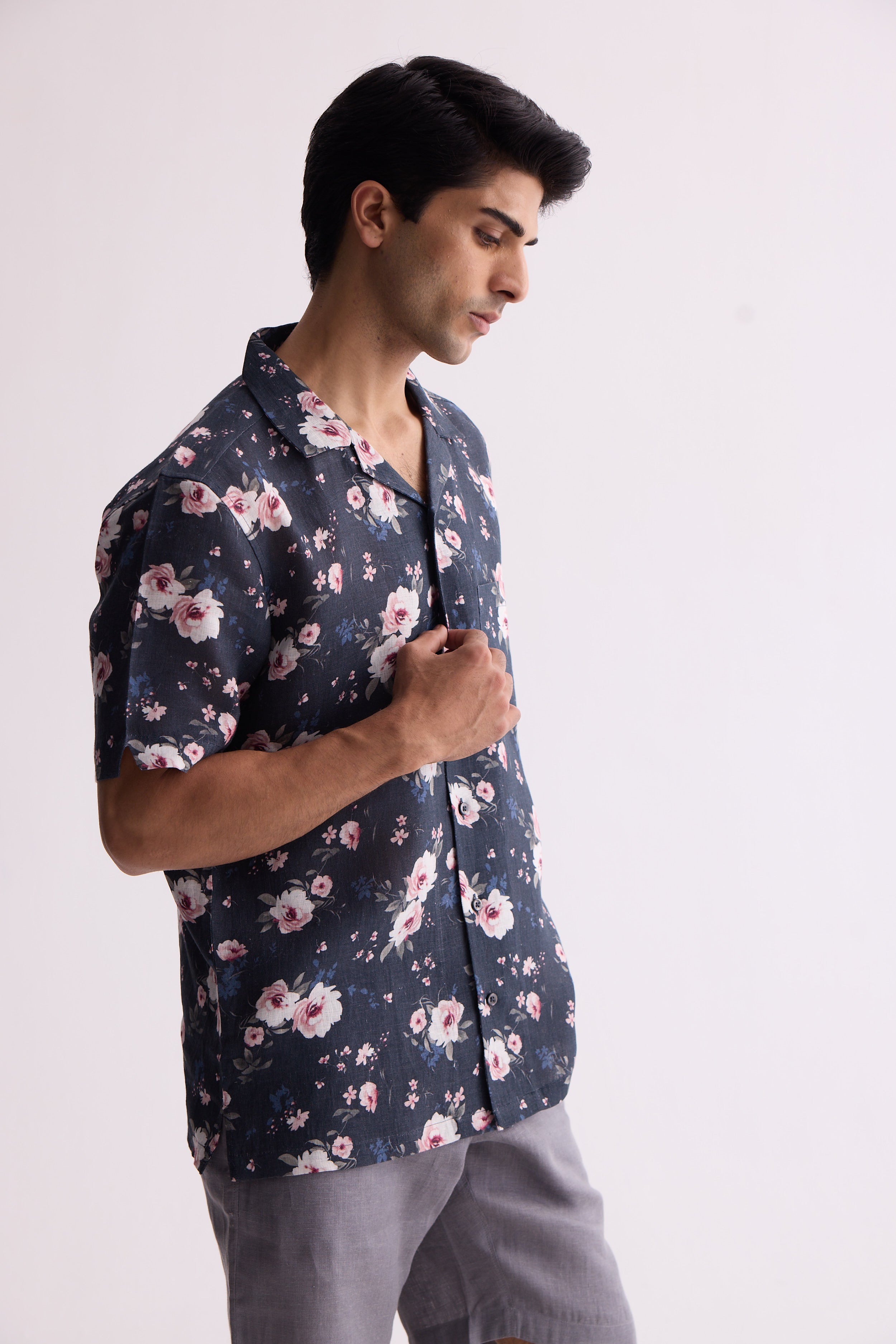 The Neeran Pink Flower Shirt