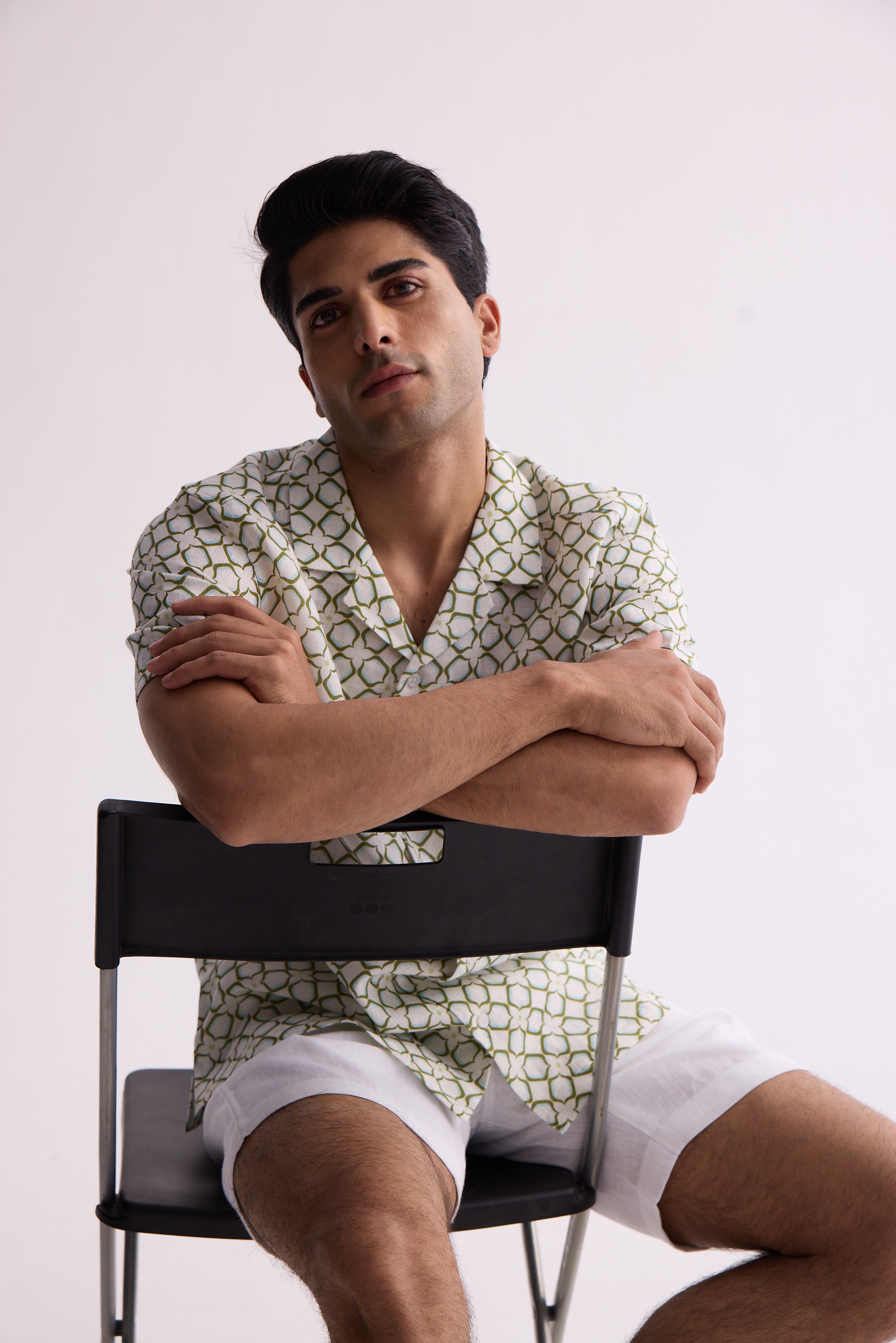 The Neeran Green Flower Shirt