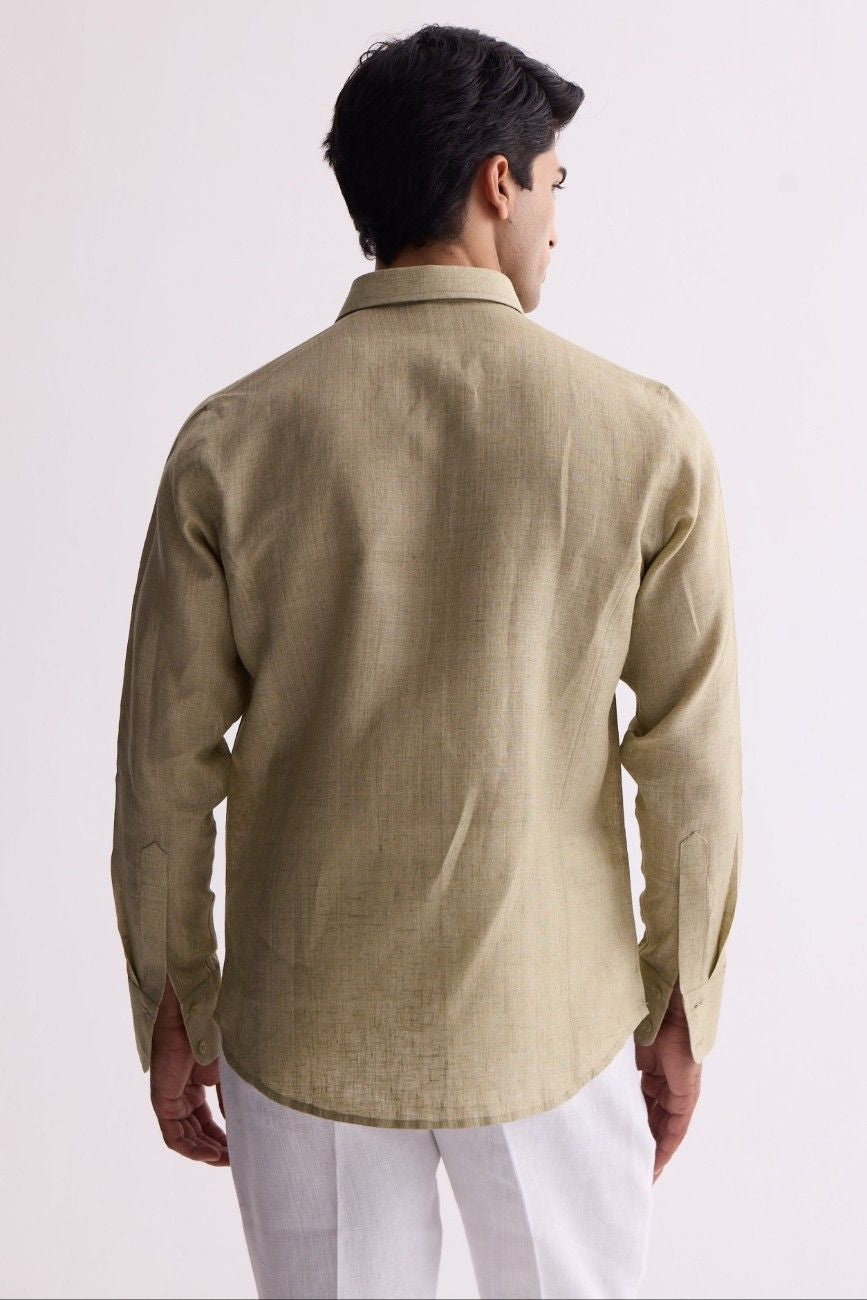 The Extended Collar Pista Linen Shirt