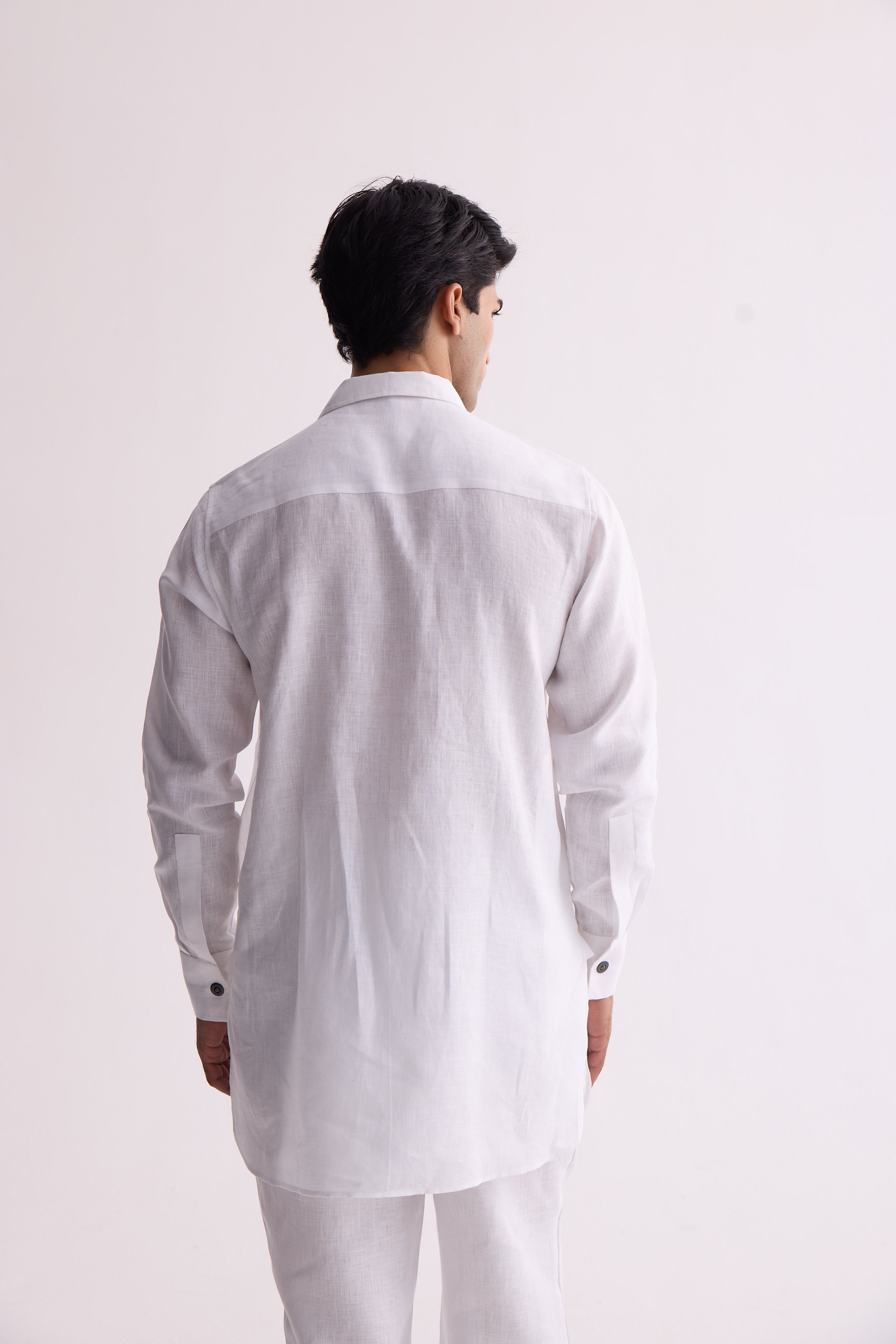 The Marzo White Linen Kurta