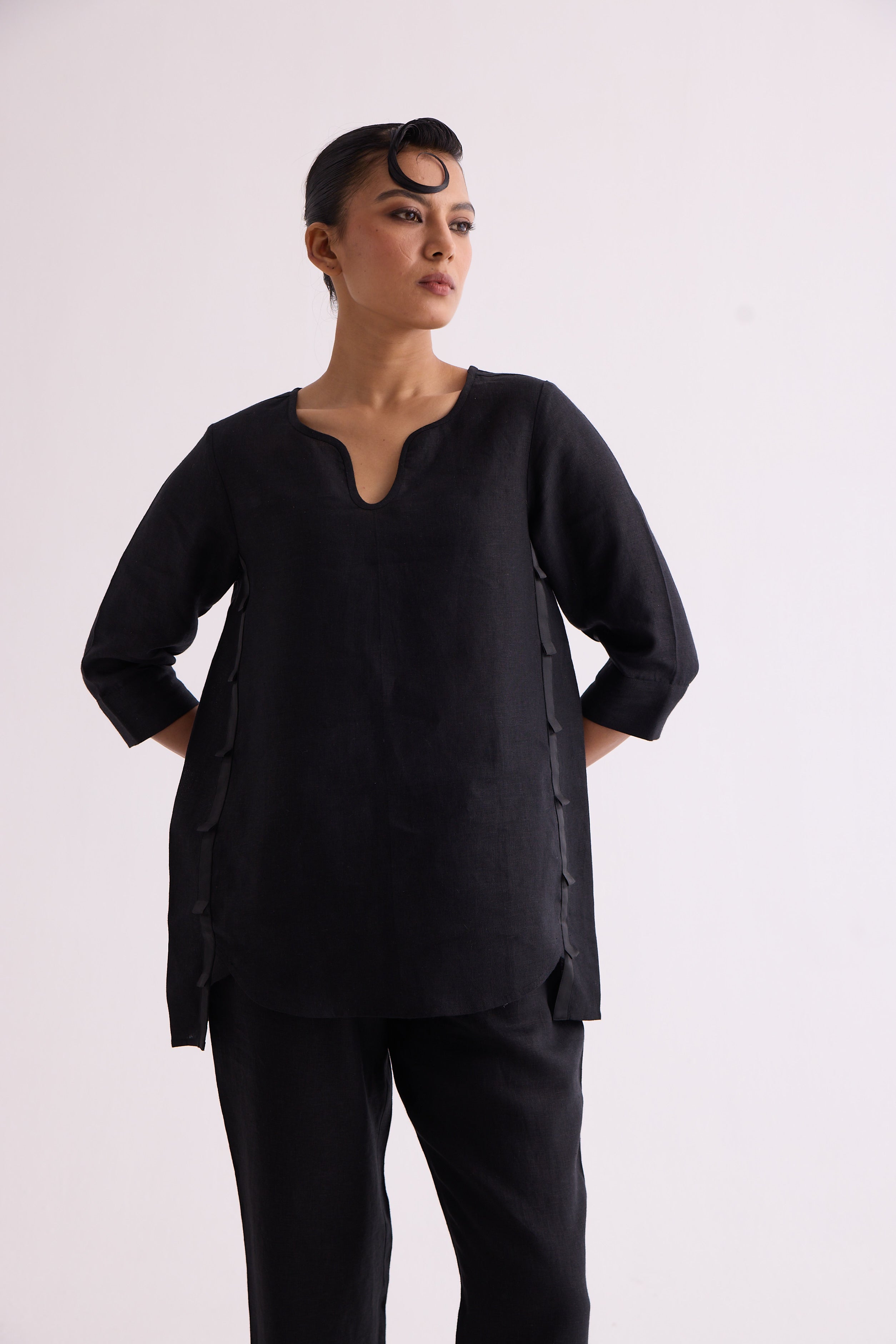 The Taal Kurta Set - Black