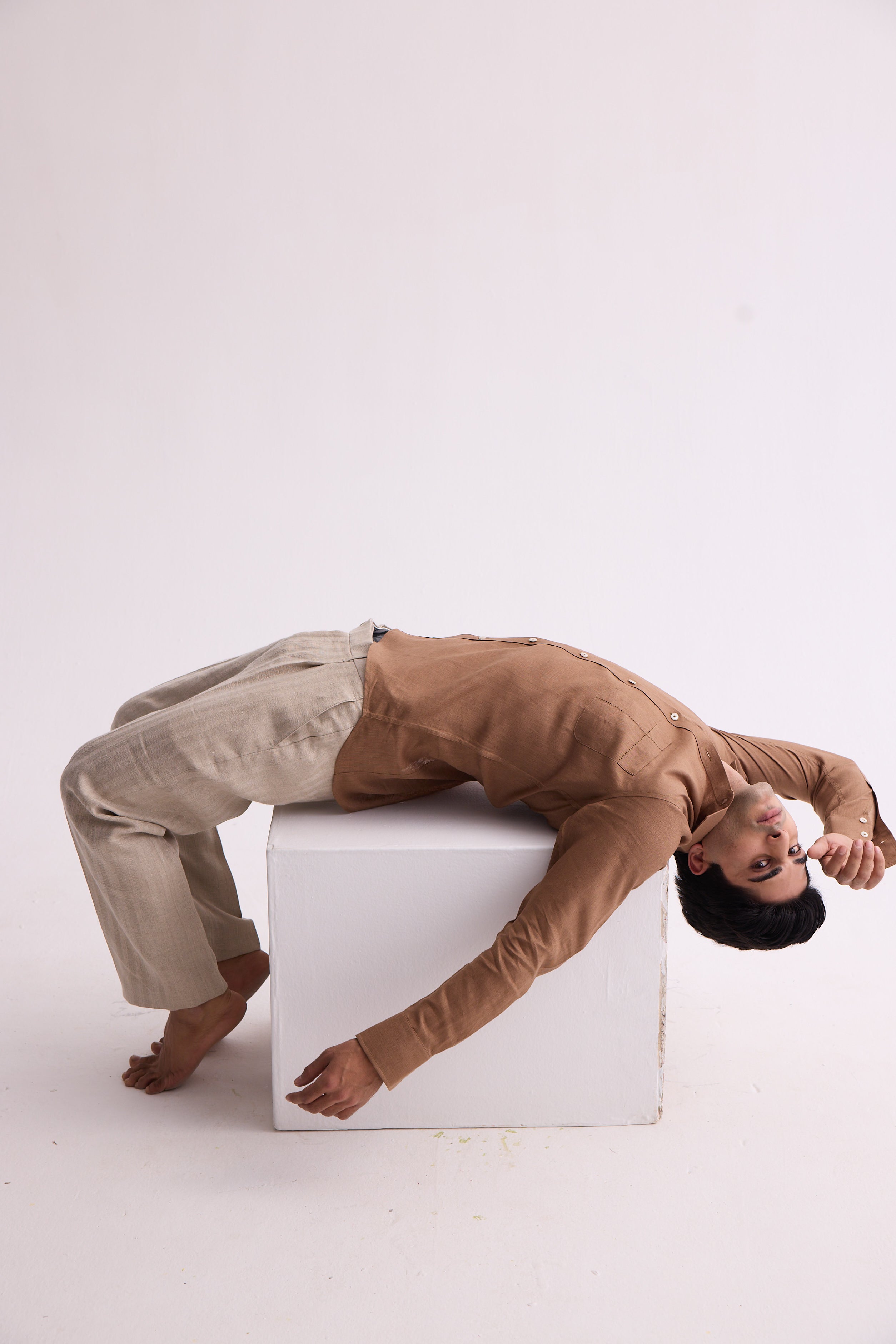 The Aldric Brown Linen Shirt
